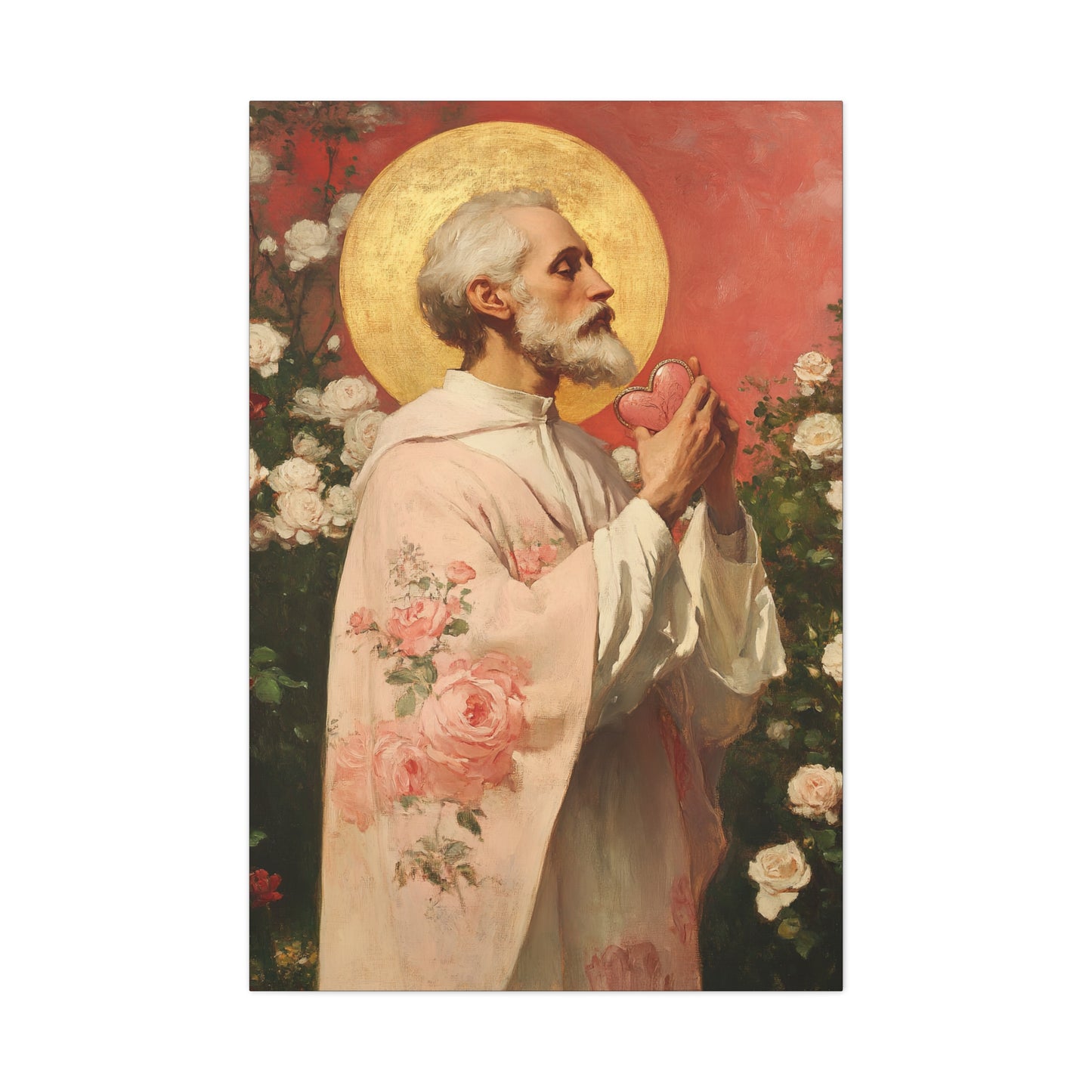 Saint Valentine - Multiple Sizes - Catholic Home art - Museum Wrapped Canvas - Sanctified Souls Print - Catholic Saint Art