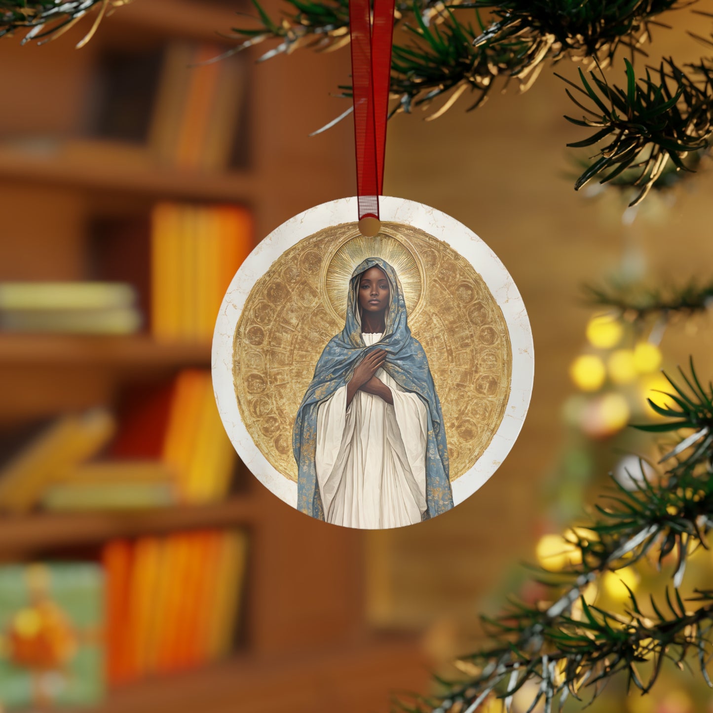 Our Lady of Kibeho- The Vision of Divine Peace Metal Ornament - Religious Holiday Christmas Ornament and Keepsake - Catholic Keepsake