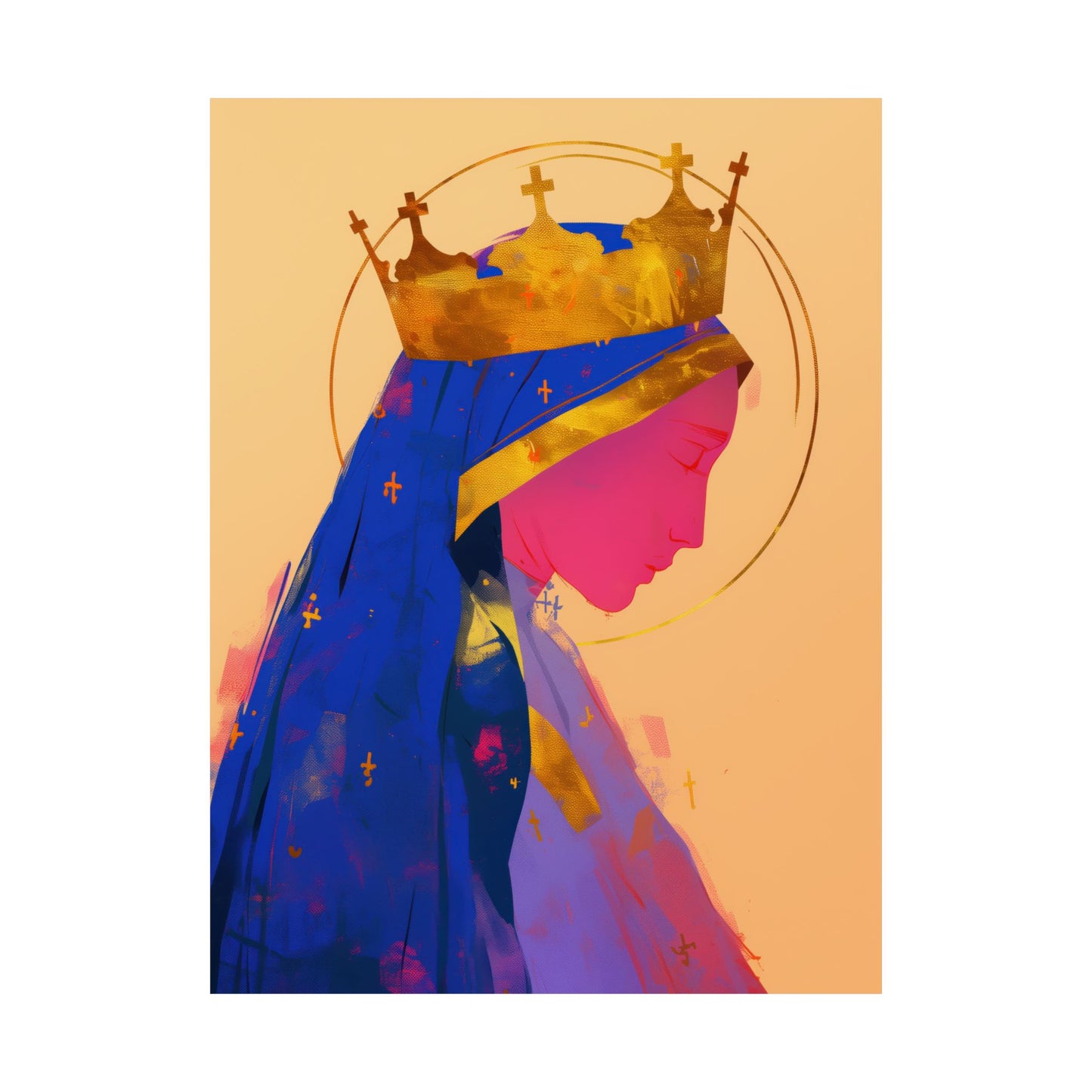 Mother Mary - Source of Eternal Grace Poster Print - Sanctified Souls Print - Multiple Sizes - Premium Posters - Catholic Art