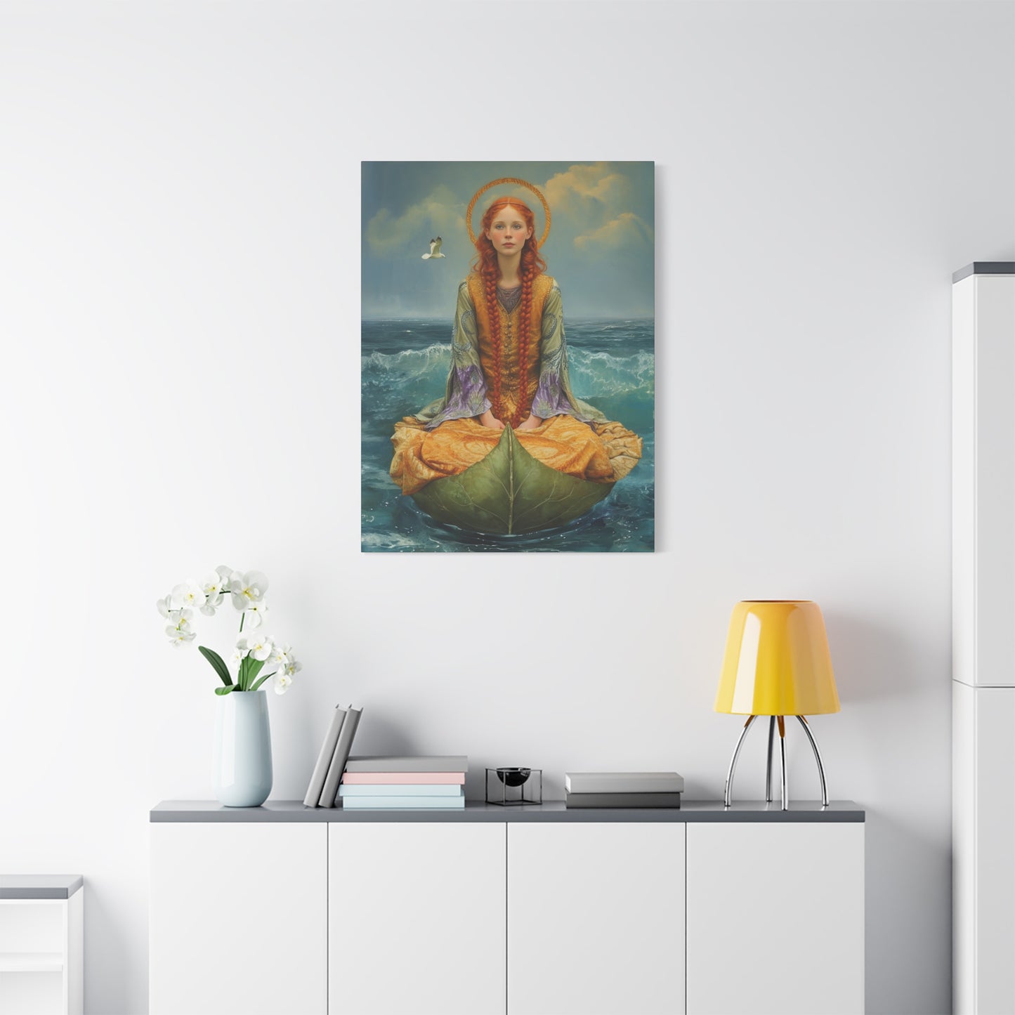 Saint Ia of Cornwall - Museum Wrapped Canvas - Sanctified Souls Print - Religious Art for your Home