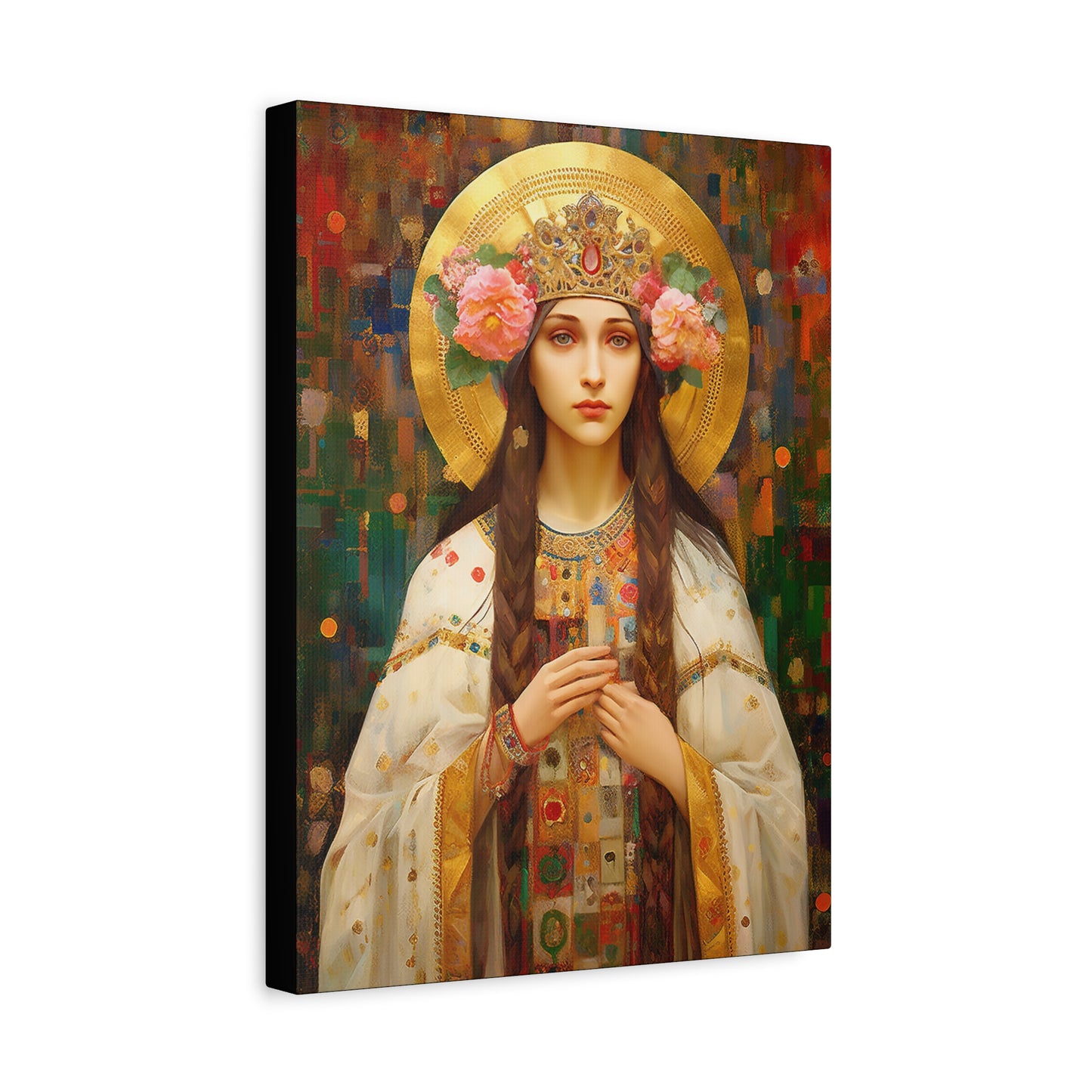 Saint Elizabeth of Hungary - Museum Wrapped Canvas - Sanctified Souls Print - Religious Art for your Home