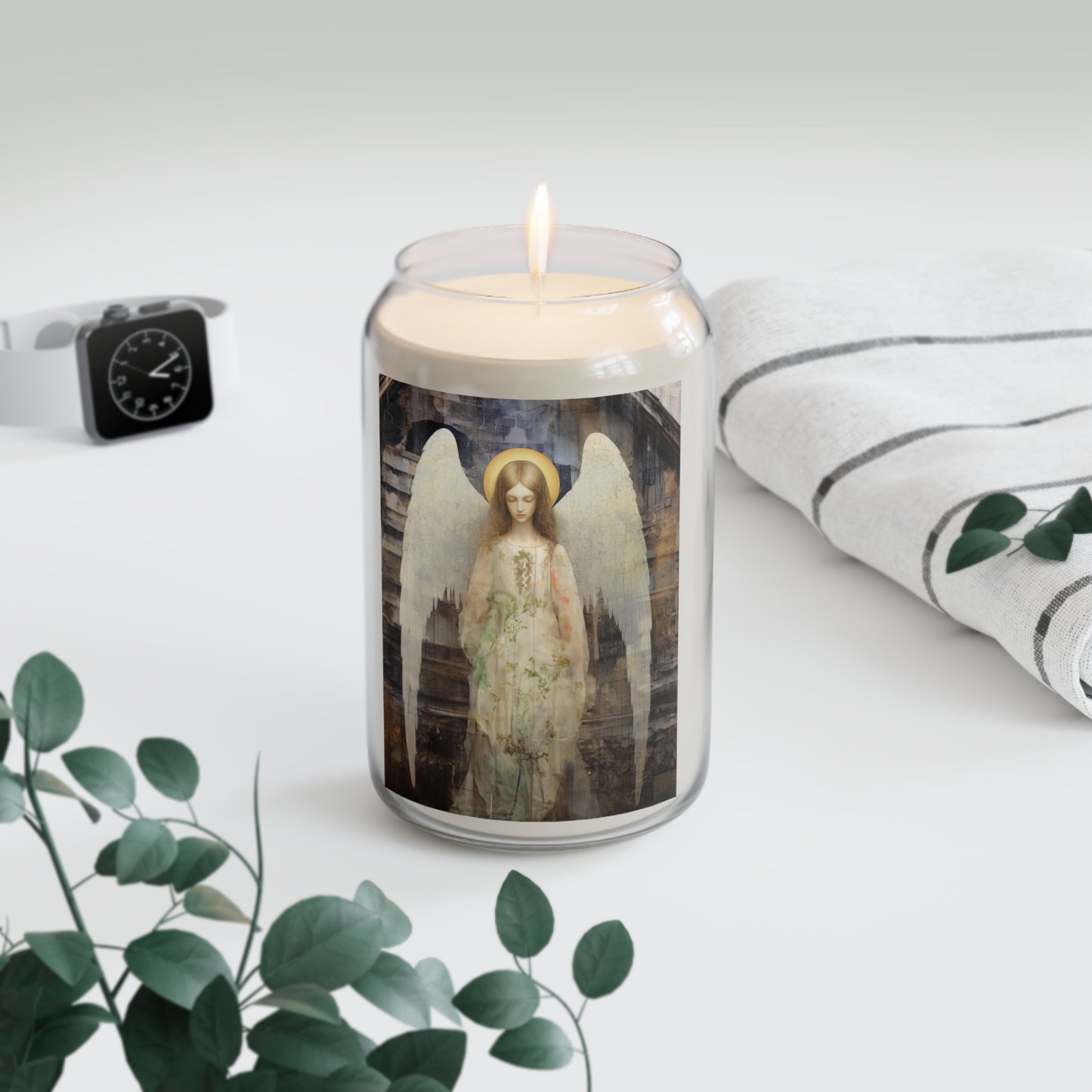 The Unseen Protector - Scented Prayer Candle, 13.75oz - Tall Size - Religious Prayer Candle - Catholic Art - Gift - Guardian Angel