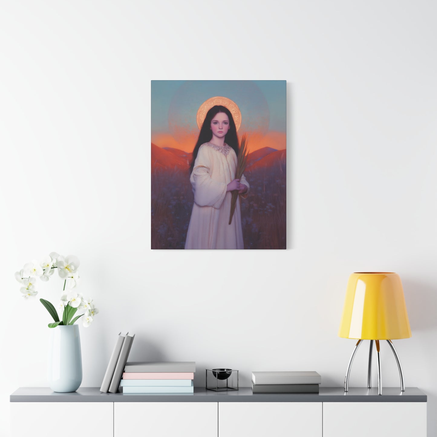 Saint Hope - Multiple Sizes - Catholic Home art - Museum Wrapped Canvas - Sanctified Souls Print - Martyr Saint