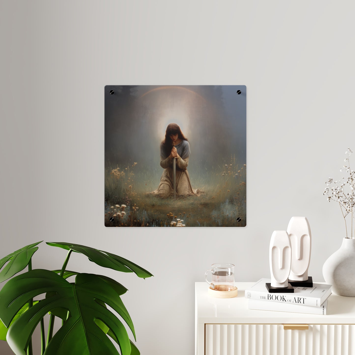 Saint Joan of Arc Wall Art Panel - Ready to Hang Acrylic Print - Catholic Saint Art - Patron Saint Print - No Frame needed
