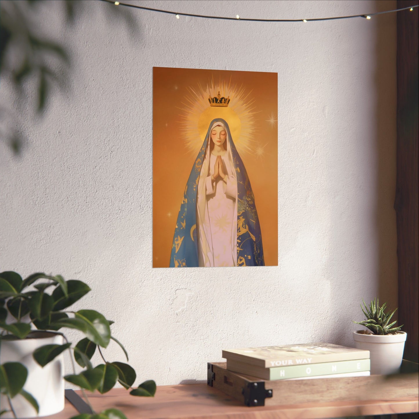 Eternal Glory : Mary's Coronation in Heaven - Sanctified Souls Print - Multiple Sizes - Premium Posters - Catholic Art - Christian