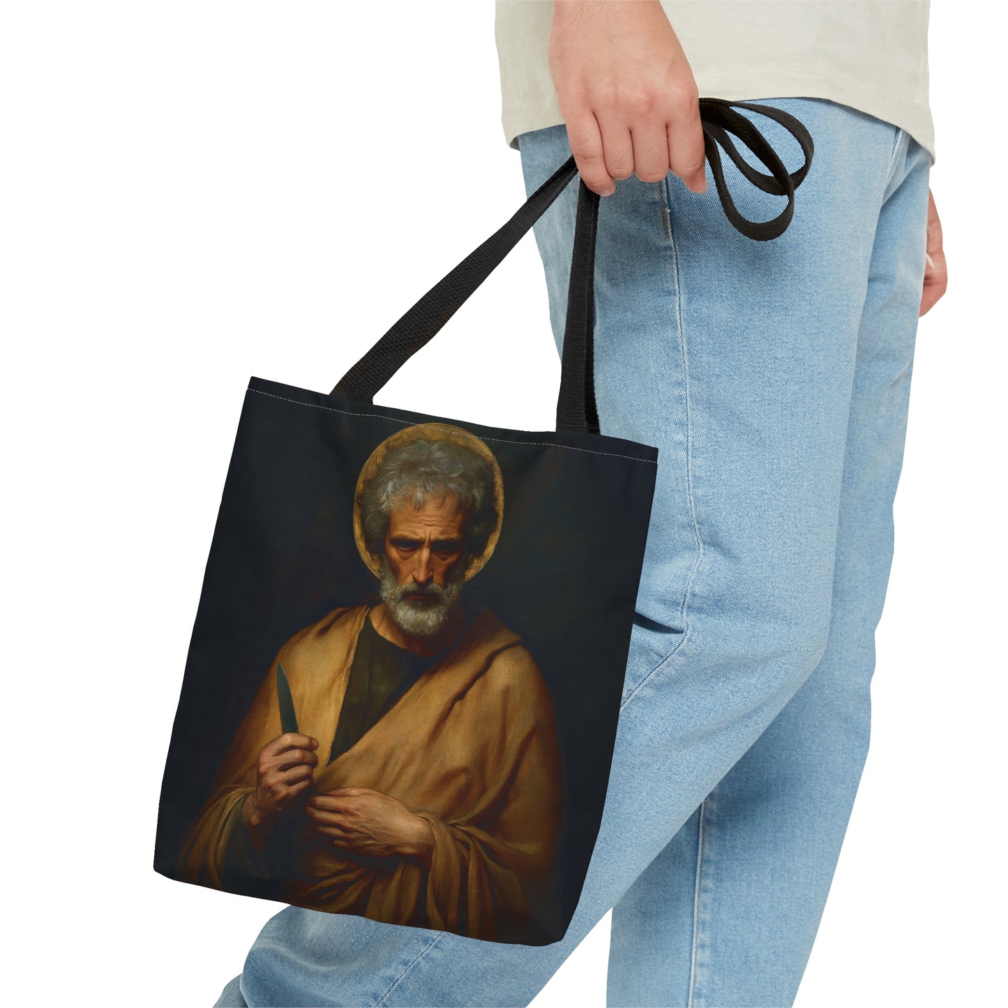 Saint Bartholomew the Apostle - Tote Bag - Large Medium Small Faith Art Bag - Re usable Tote Purse - Double Sided - Catholic Art Bag