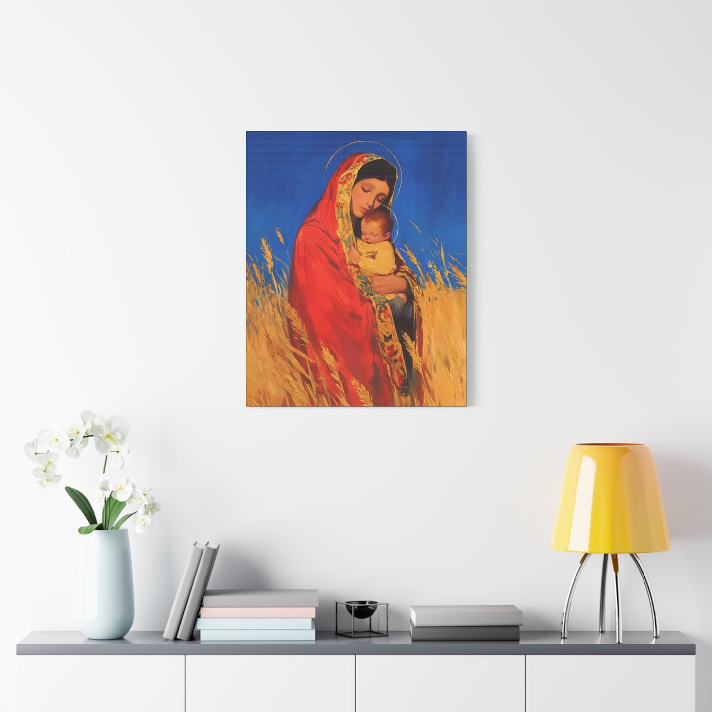 Our Lady of the Harvest - Multiple Sizes - Catholic Home art - Museum Wrapped Canvas - Sanctified Souls Print