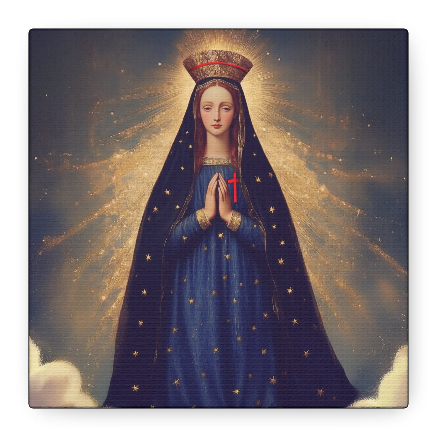 Our Lady of Pontmain - Multiple Sizes - Catholic Home art - Museum Wrapped Canvas - Sanctified Souls Print - Mother Mary Art