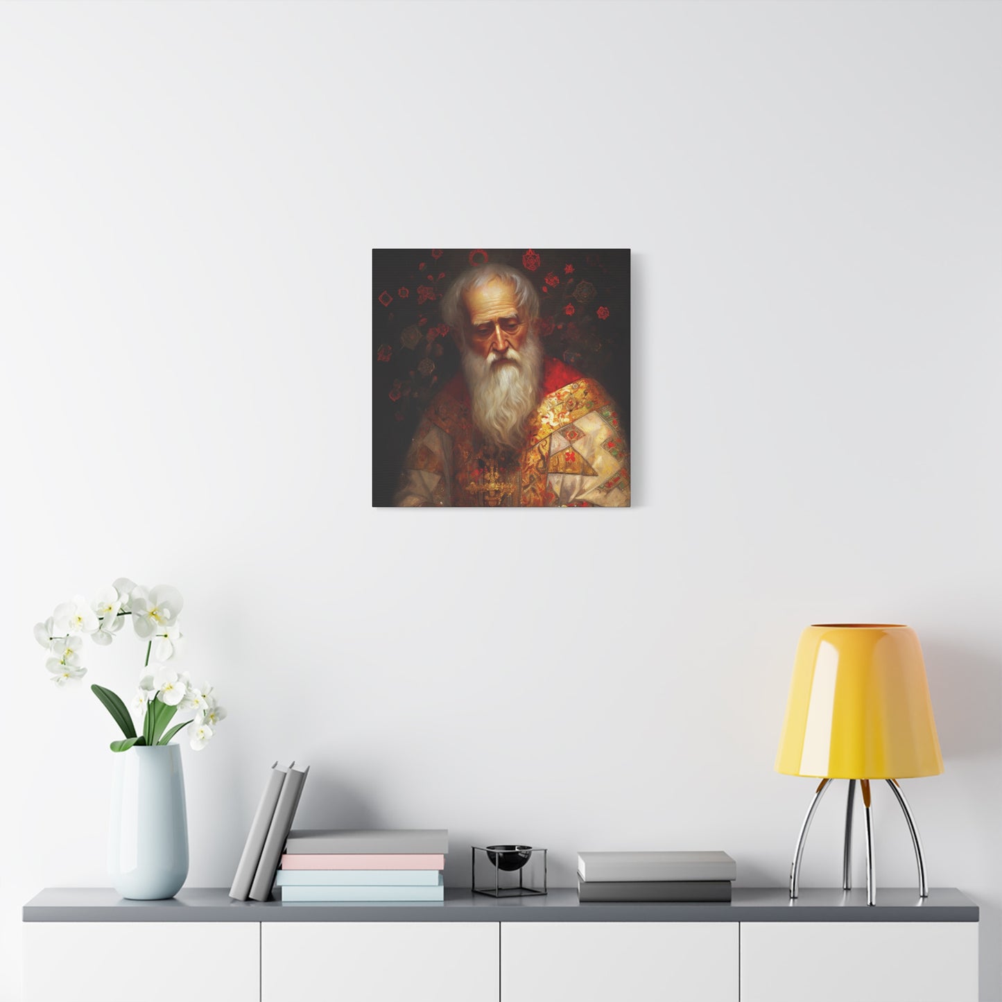 Saint Nicholas - Museum Wrapped Canvas - Sanctified Souls Print - Religious Art for your Home - Father Christmas - Catholic Christmas
