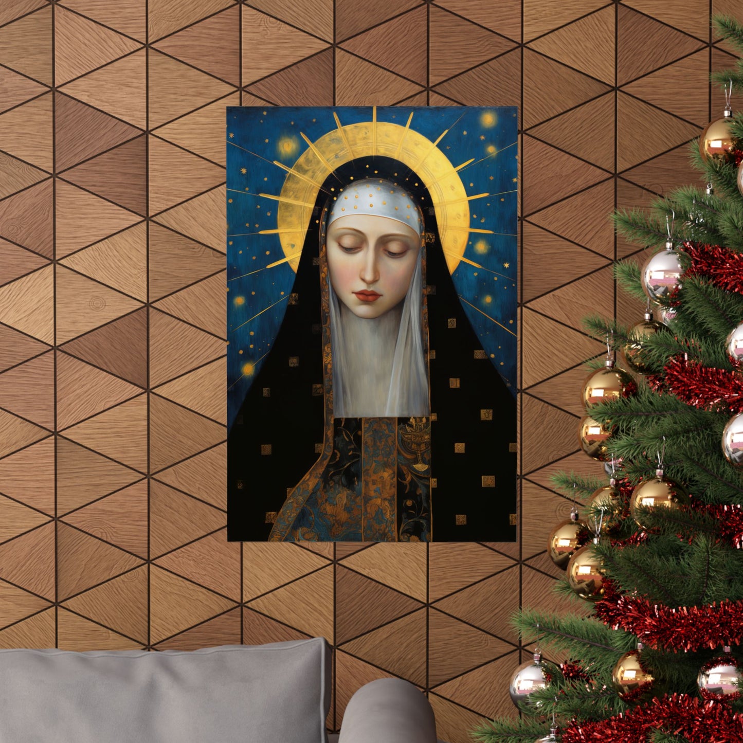 Saint Brigid of Sweden - Sanctified Souls Print - Multiple Sizes - Premium Matte Vertical Posters - Catholic Religious Art for the home
