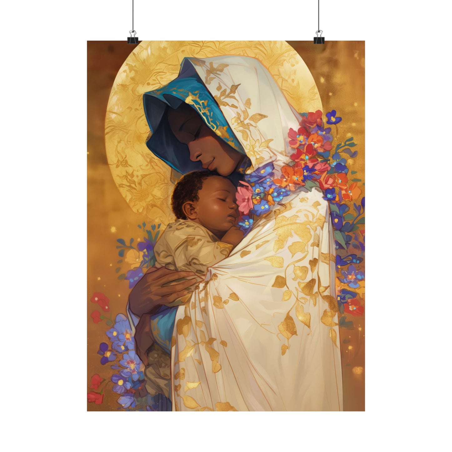 Divine Radiance- Our Lady of Kibeho's Blessing - Sanctified Souls Print - Multiple Sizes - Premium Posters - Catholic Art - Christian