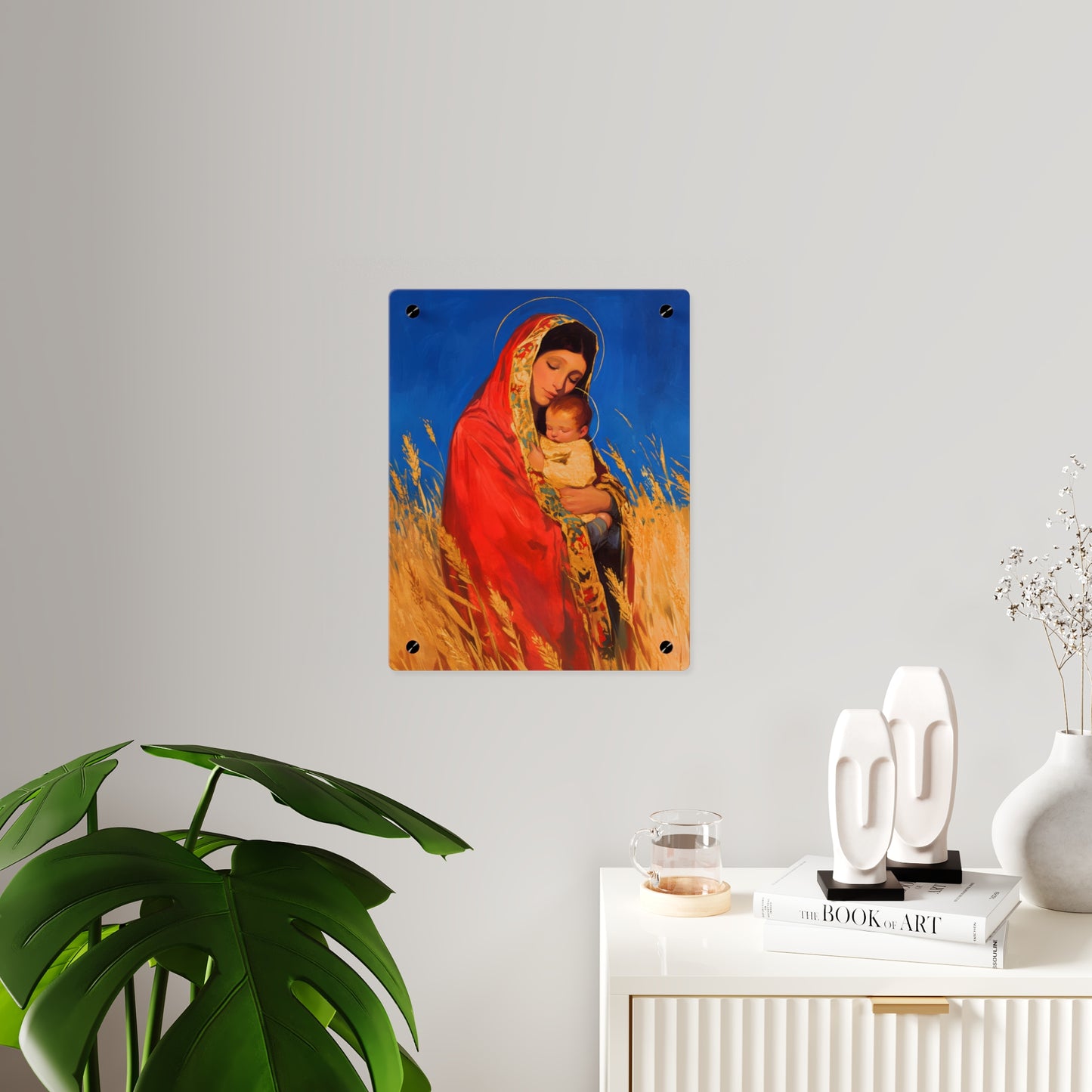 Our Lady of the Harvest - Wall Art Panel - Ready to Hang Acrylic Print - Catholic Saint Art - Patron Saint Print
