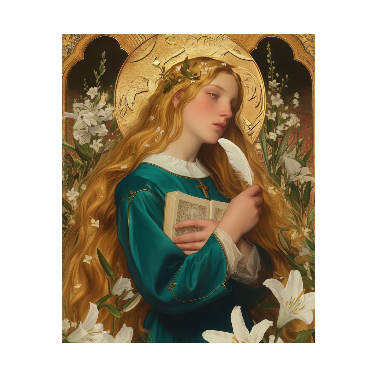 Saint Petronilla Poster Print - Sanctified Souls Print - Multiple Sizes - Premium Posters - Catholic Art for your home