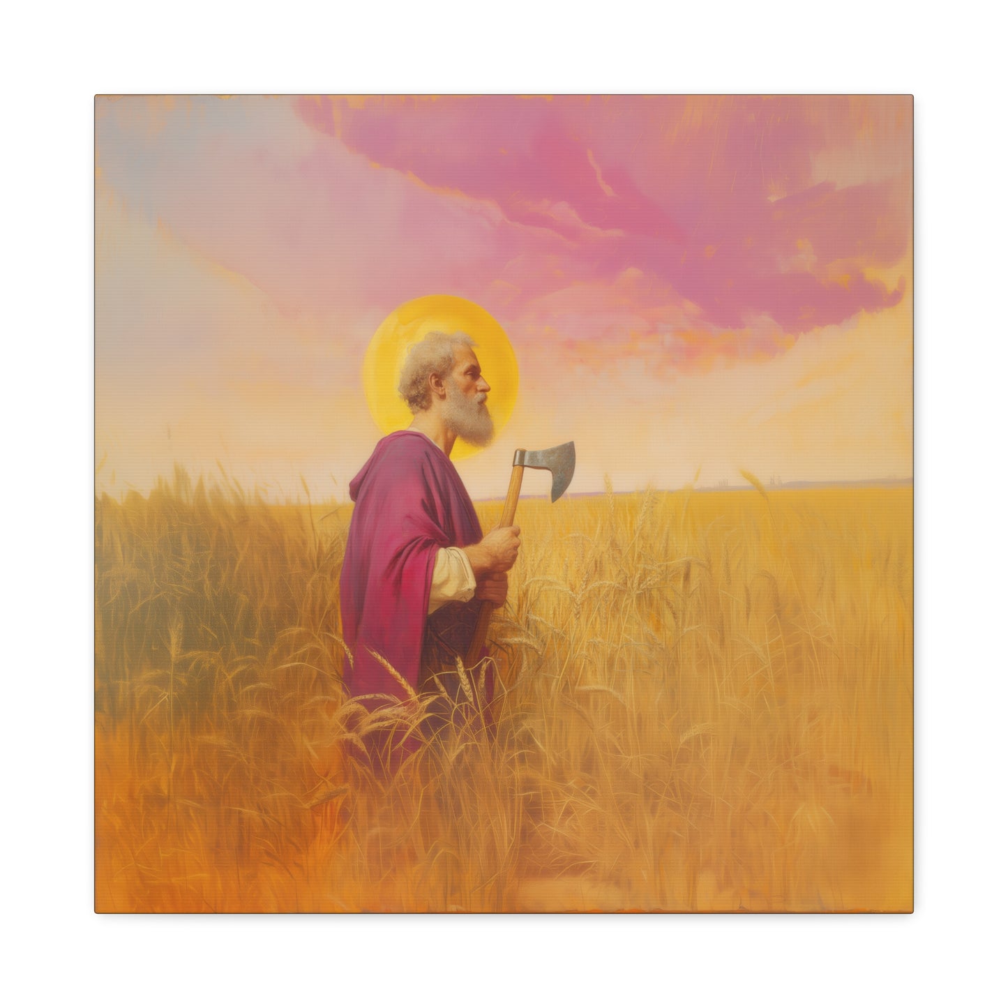 Saint Matthias - Museum Wrapped Canvas - Sanctified Souls Print - Religious Art for your Home - Catholic Patron Saint Art