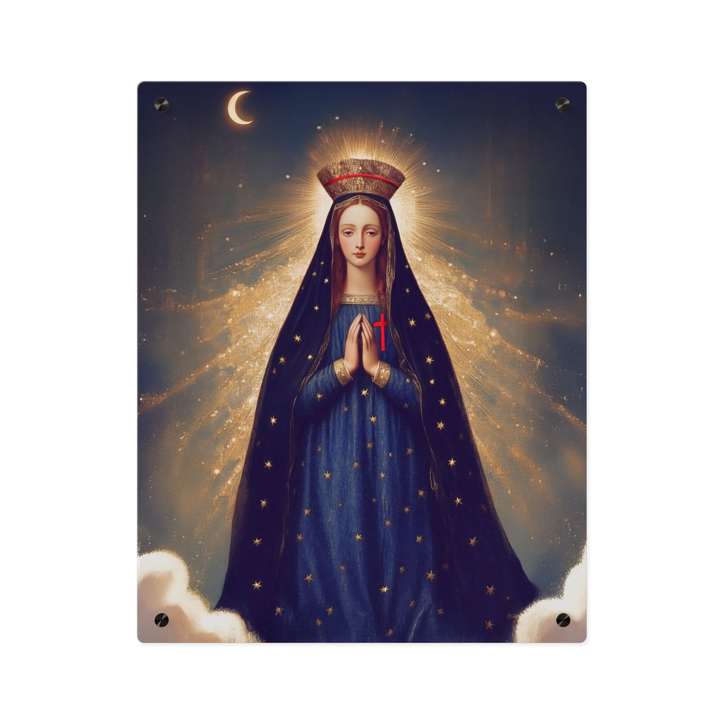 Our Lady of Pontmain Wall Art Panel - Ready to Hang Acrylic Print - Catholic Saint Art - Patron Saint Print - Mother Mary Art