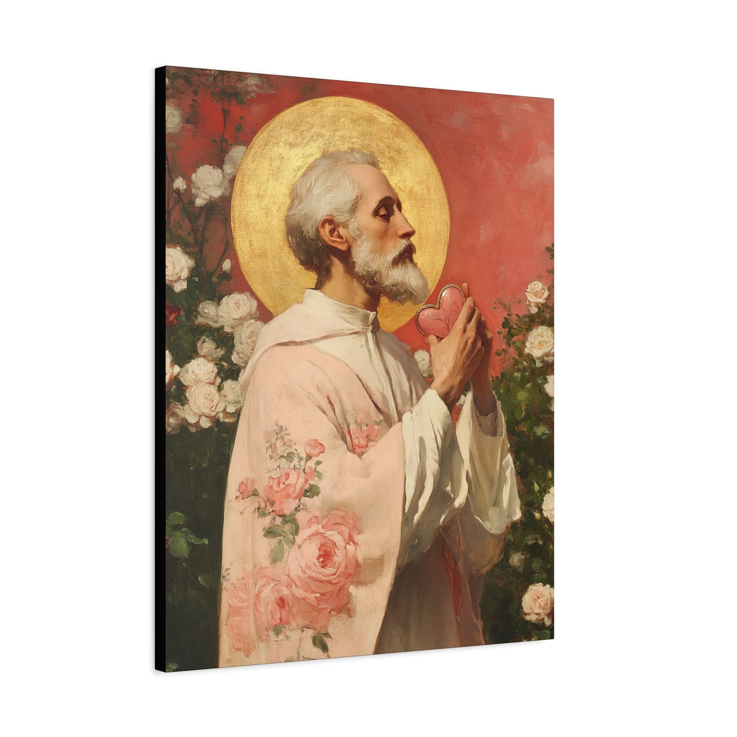 Saint Valentine - Multiple Sizes - Catholic Home art - Museum Wrapped Canvas - Sanctified Souls Print - Catholic Saint Art