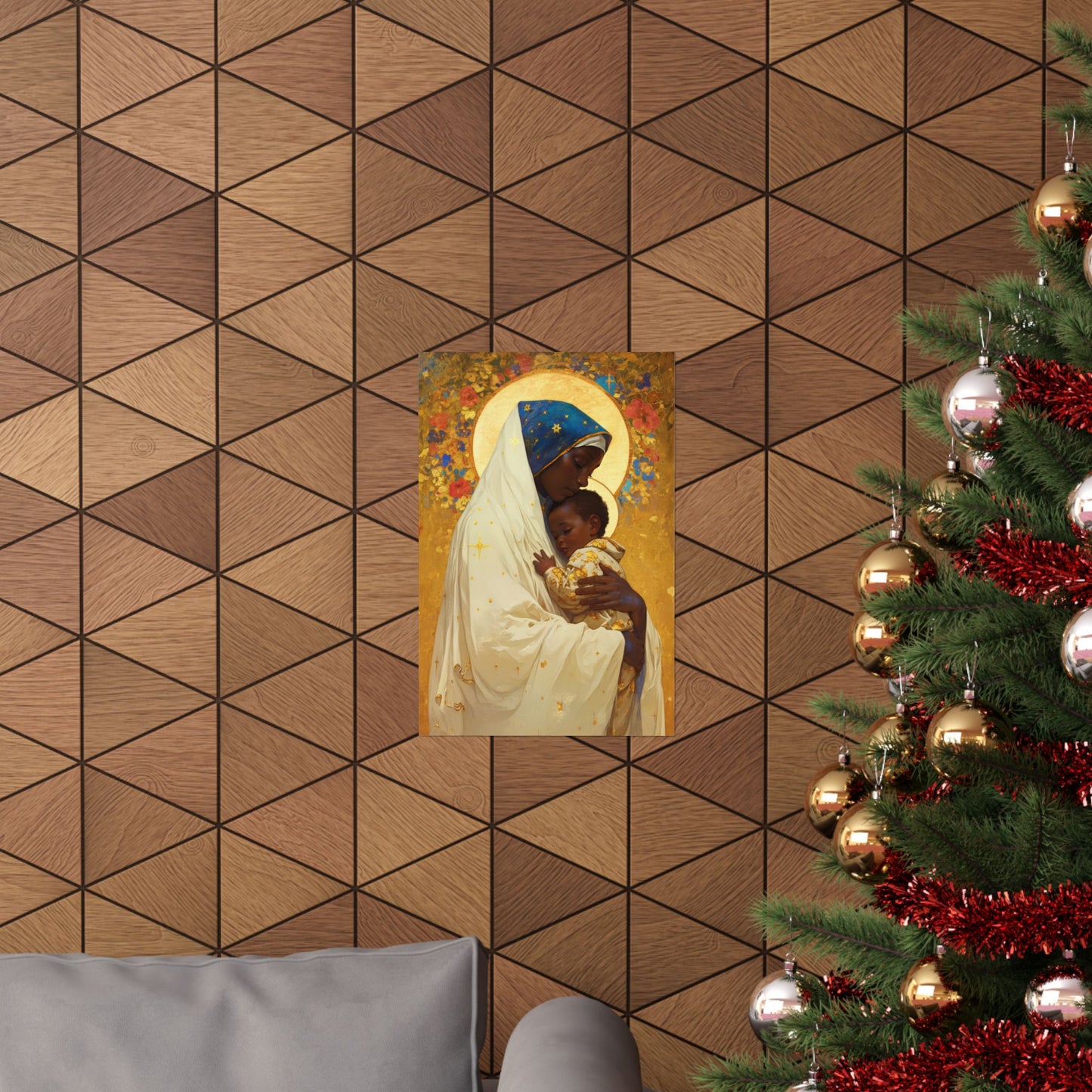Queen of Peace and Love- Our Lady of Kibeho's Message - Sanctified Souls Print - Multiple Sizes - Premium Posters - Catholic Art - Christian