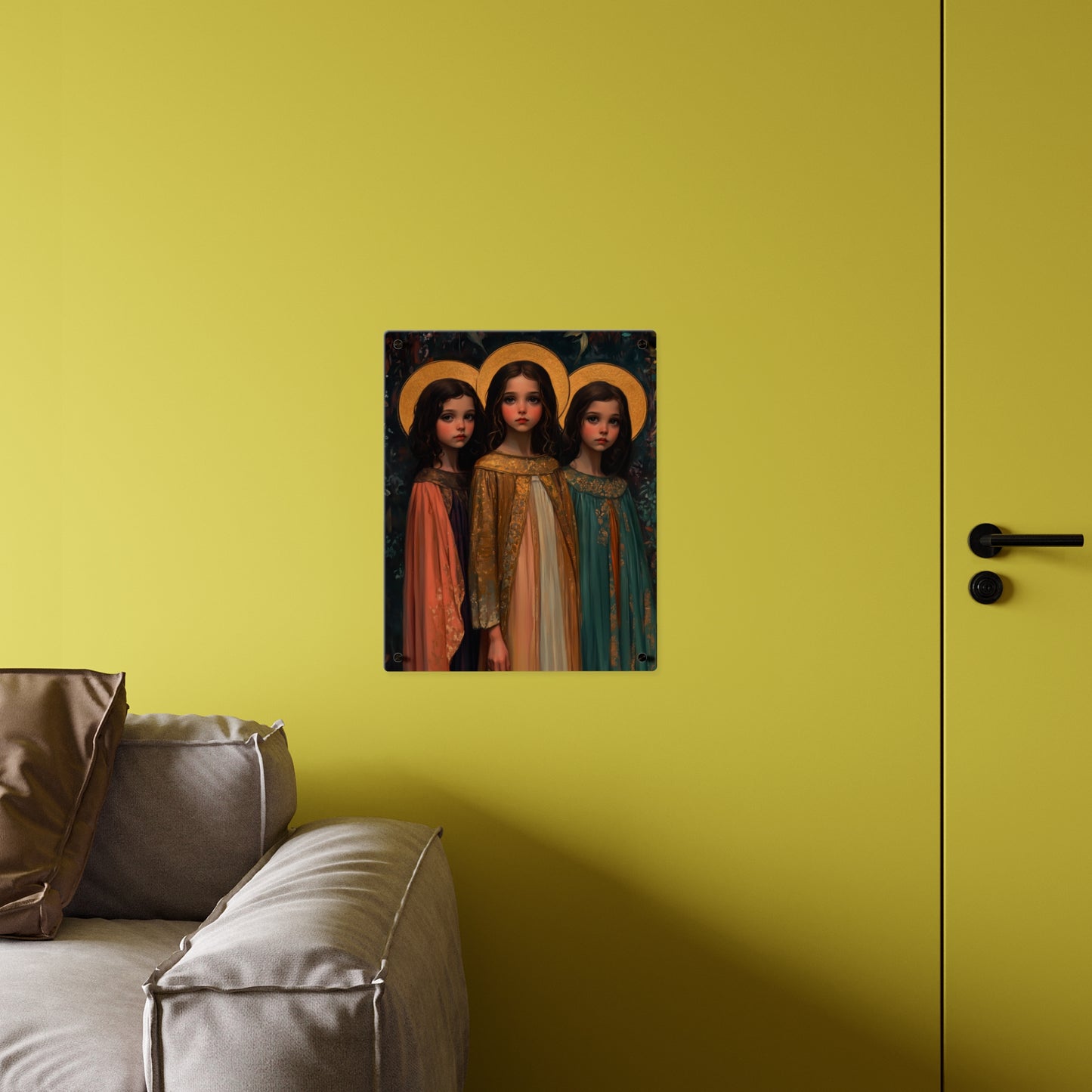 Saints Faith, Hope and Charity Acrylic Wall Art Panel - Ready to Hang Acrylic Print - Catholic Saint Art Print - Sister Art