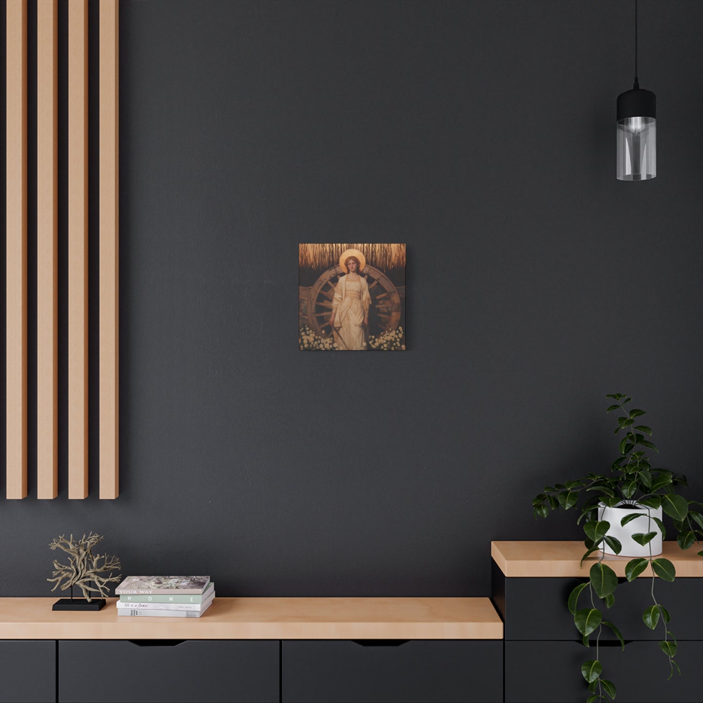 Saint Catherine of Alexandria - Museum Wrapped Canvas - Sanctified Souls Print - Religious Art for your Home - Catholic Patron Saint Art