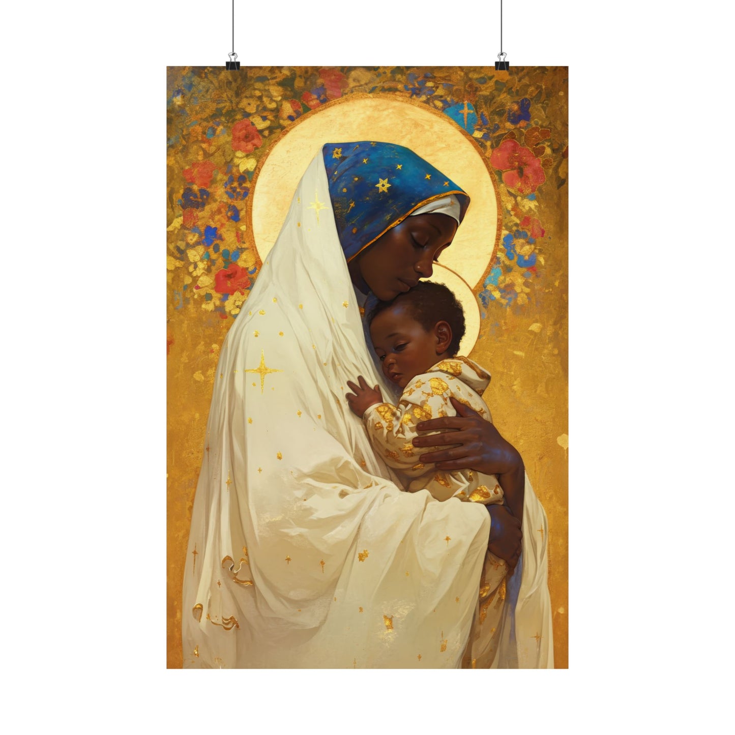 Queen of Peace and Love- Our Lady of Kibeho's Message - Sanctified Souls Print - Multiple Sizes - Premium Posters - Catholic Art - Christian