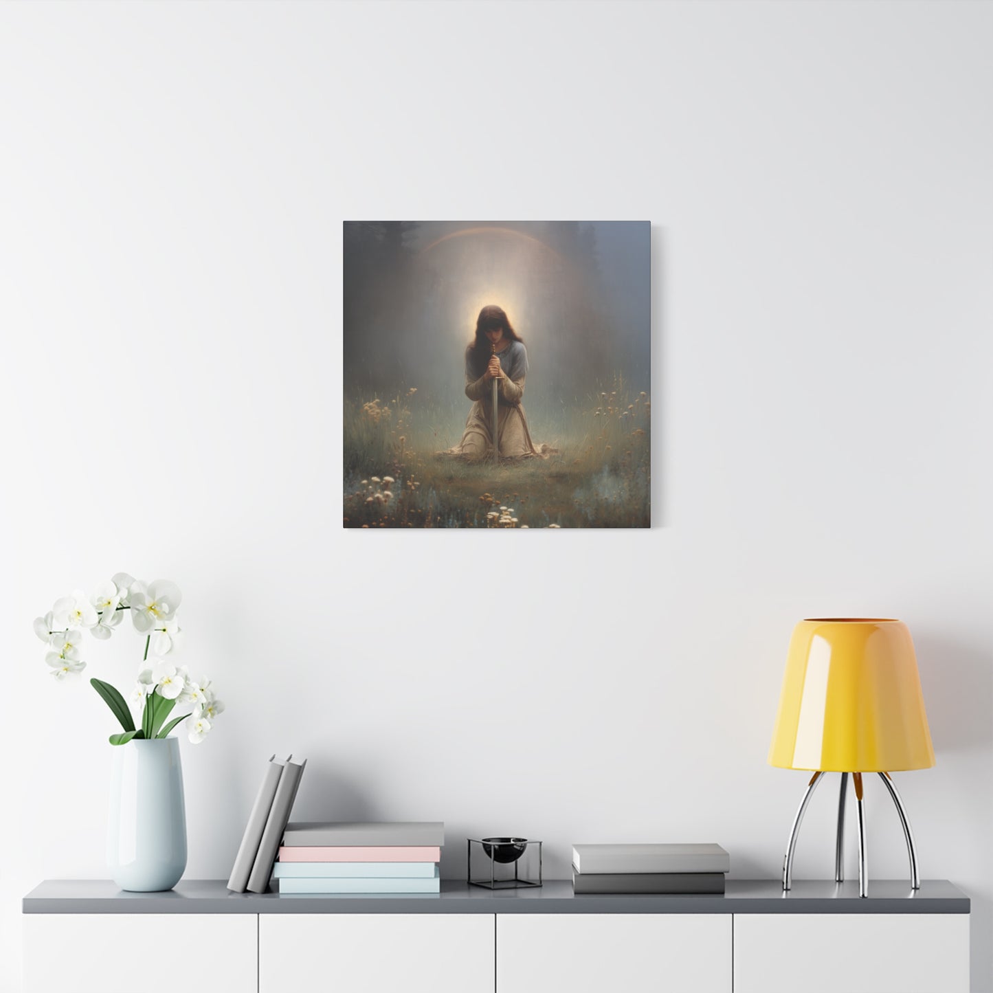 Saint Joan of Arc - Museum Wrapped Canvas - Sanctified Souls Print - Religious Art for your Home - Catholic Patron Saint Art