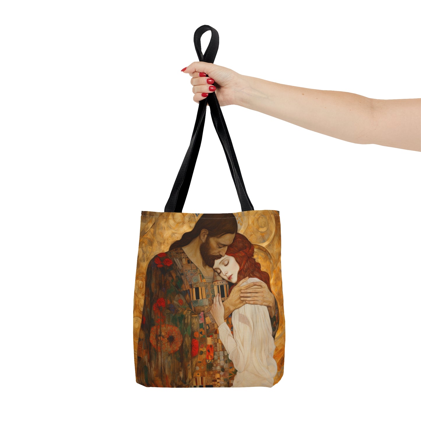 Christ Embracing Mary Magdalene Tote Bag - Catholic faith inspired carry-all purse - day to day bag - Bible Bag