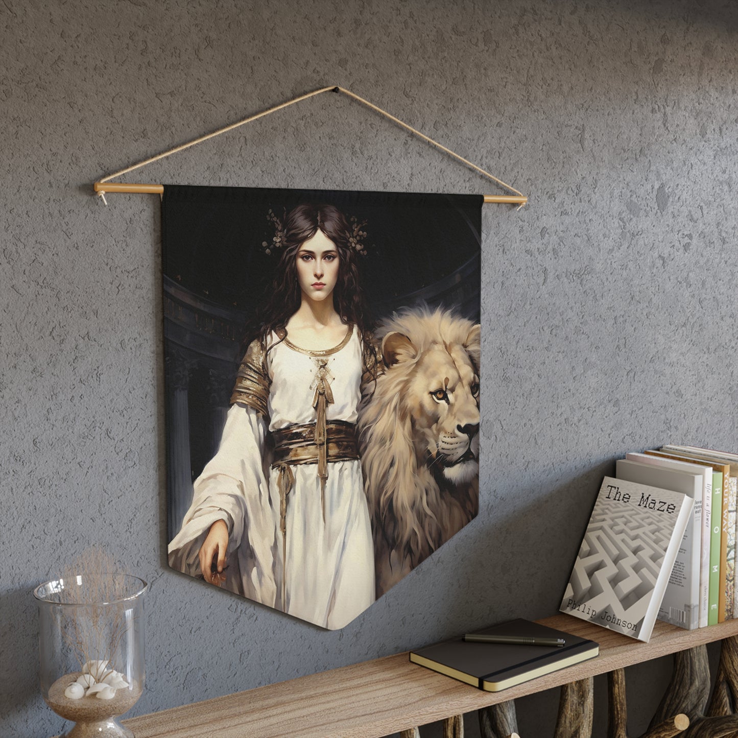 Saint Euphemia Wall Banner / Wall Hanging - Unique Religious Art for your home - Prayer room - Catholic Home Art - 18" x 21"