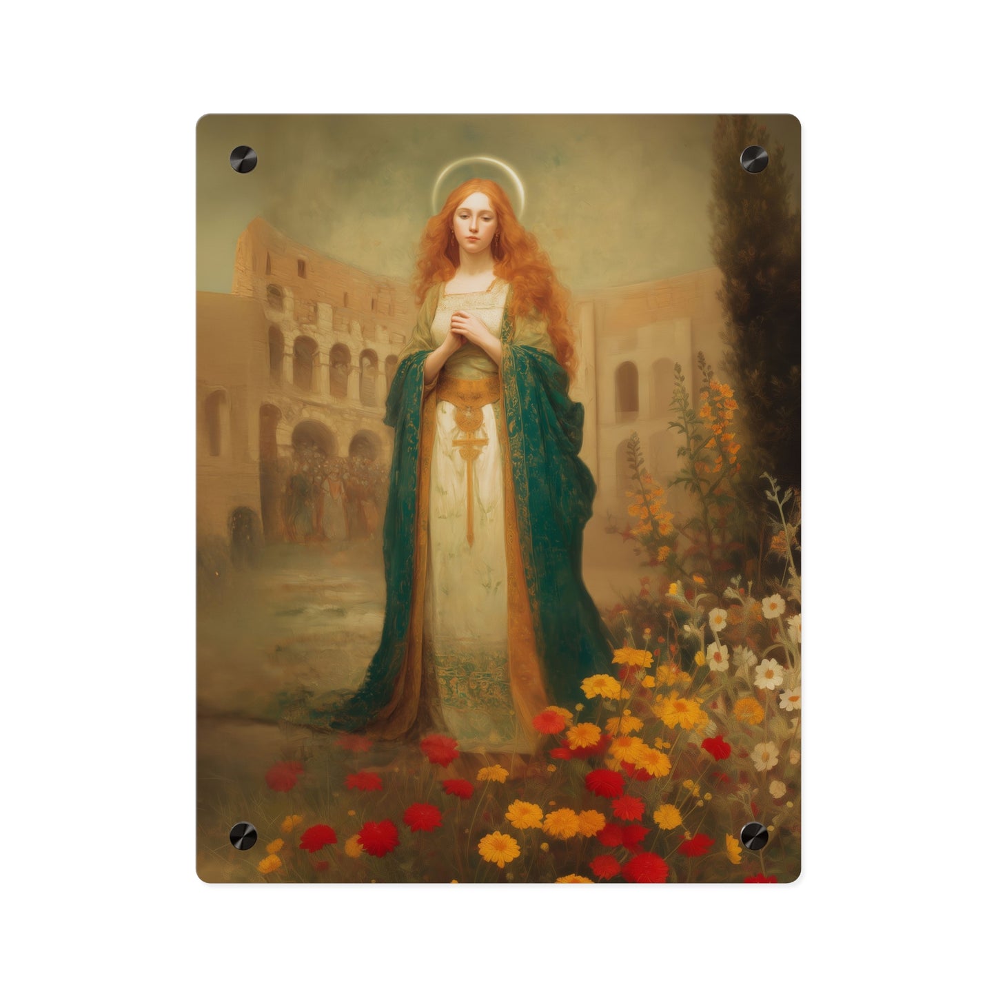 Saint Justina Wall Art Panel - Ready to Hang Acrylic Print - Catholic Saint Art - Patron Saint Print - Martyr Art