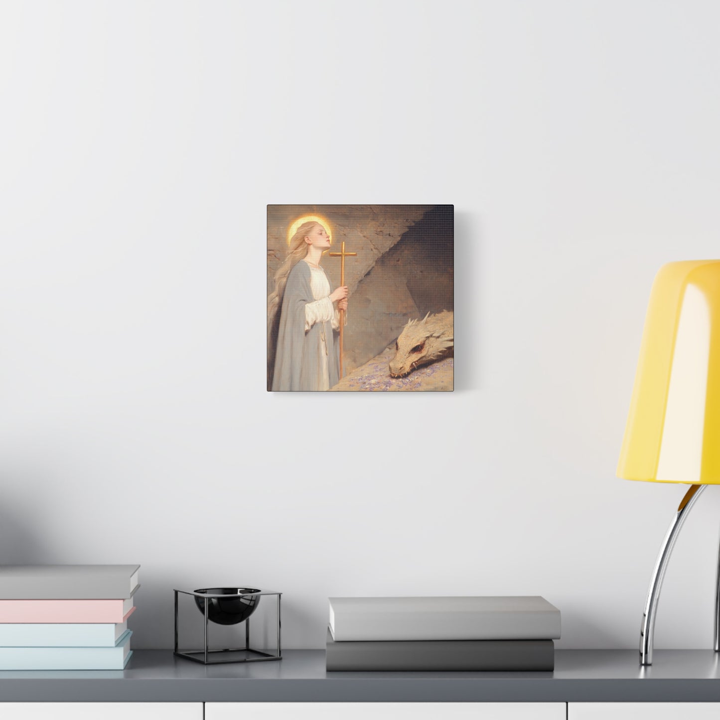 Saint Margaret of Antioch - Museum Wrapped Canvas - Sanctified Souls Print - Religious Art for your Home - Catholic Patron Saint Art