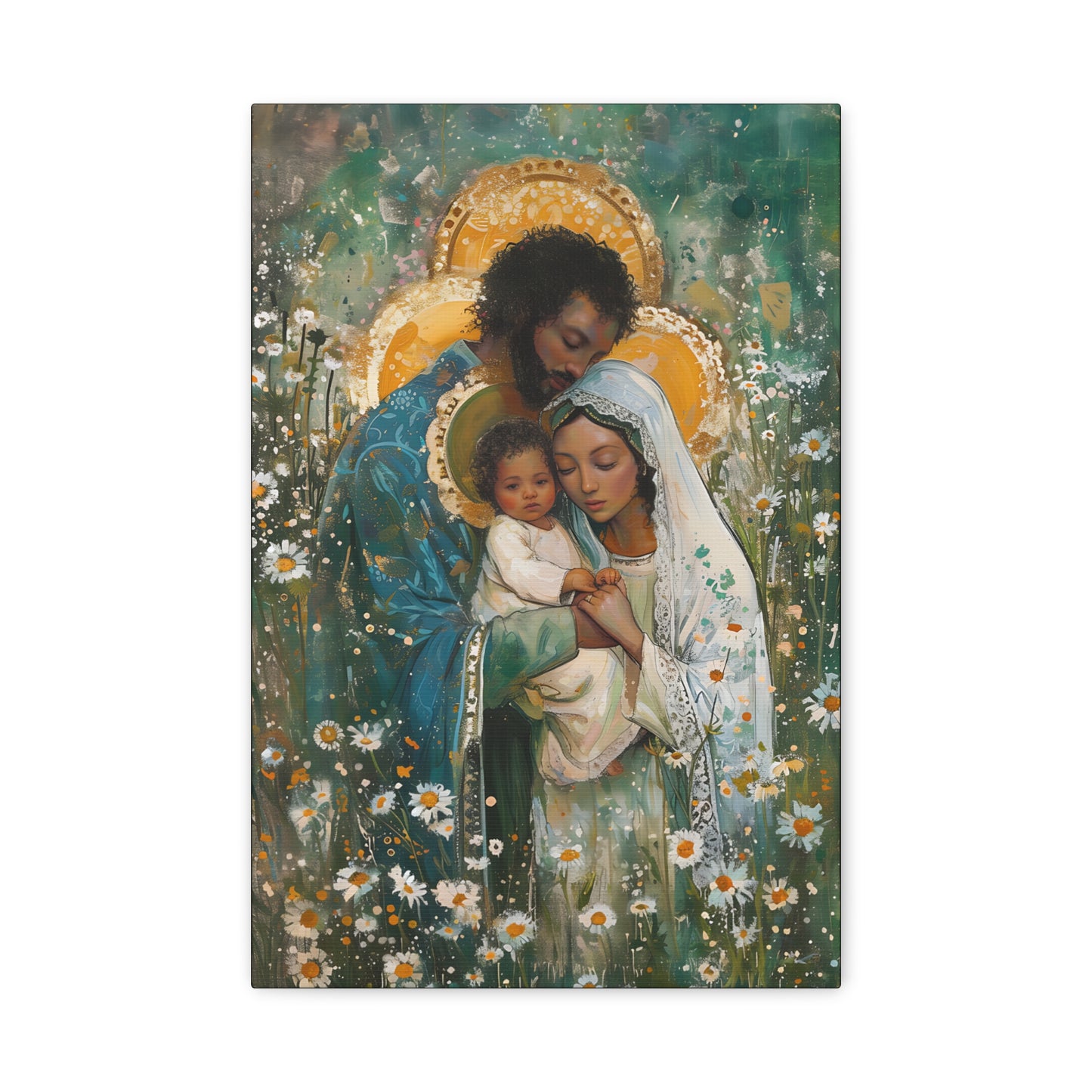 Sacred Sanctuary - Mary, Joseph, and the Infant Jesus - Museum Wrapped Canvas - Sanctified Souls Print - Religious Art - The Holy Family