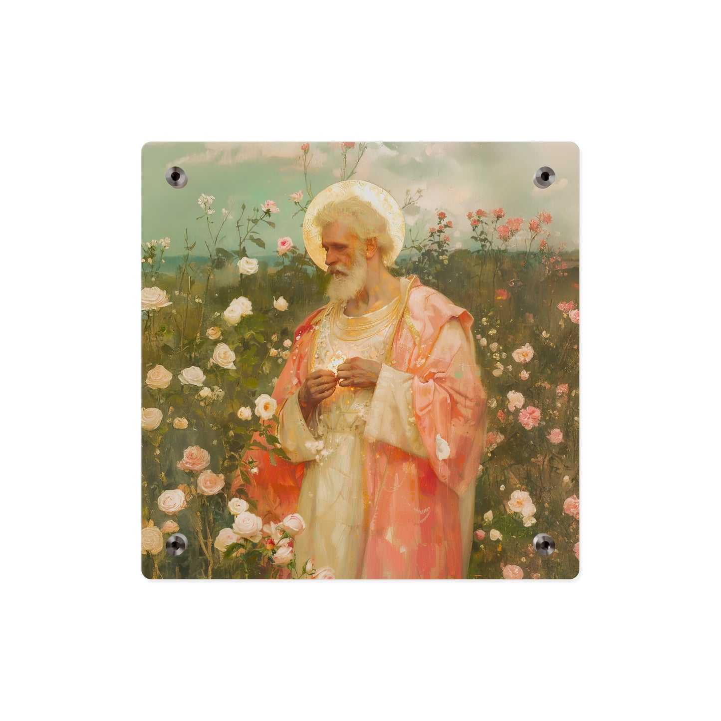 Saint Valentine Wall Art Panel - Ready to Hang Acrylic Print - Catholic Saint Art - Patron Saint Print - Catholic Saint Wall Art
