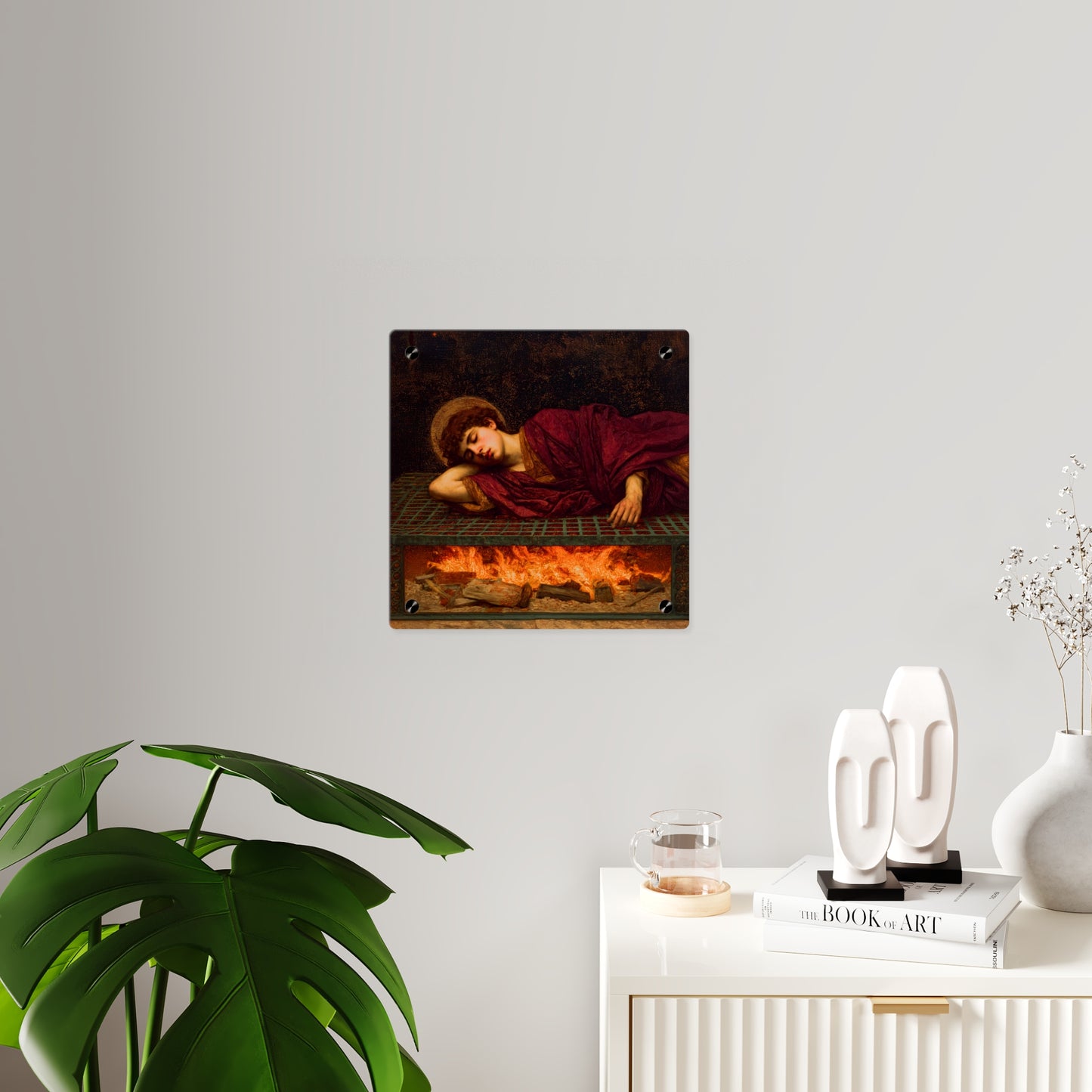Saint Lawrence Wall Art Panel - Ready to Hang Acrylic Print - Catholic Saint Art - Patron Saint Print - No Frame needed