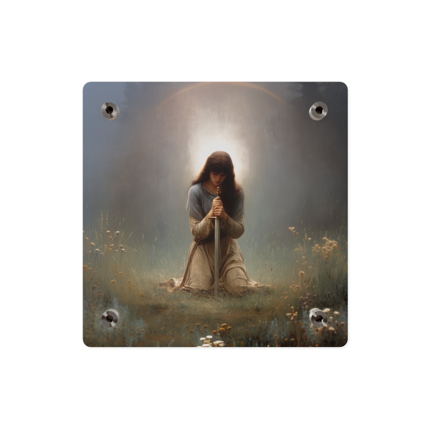 Saint Joan of Arc Wall Art Panel - Ready to Hang Acrylic Print - Catholic Saint Art - Patron Saint Print - No Frame needed