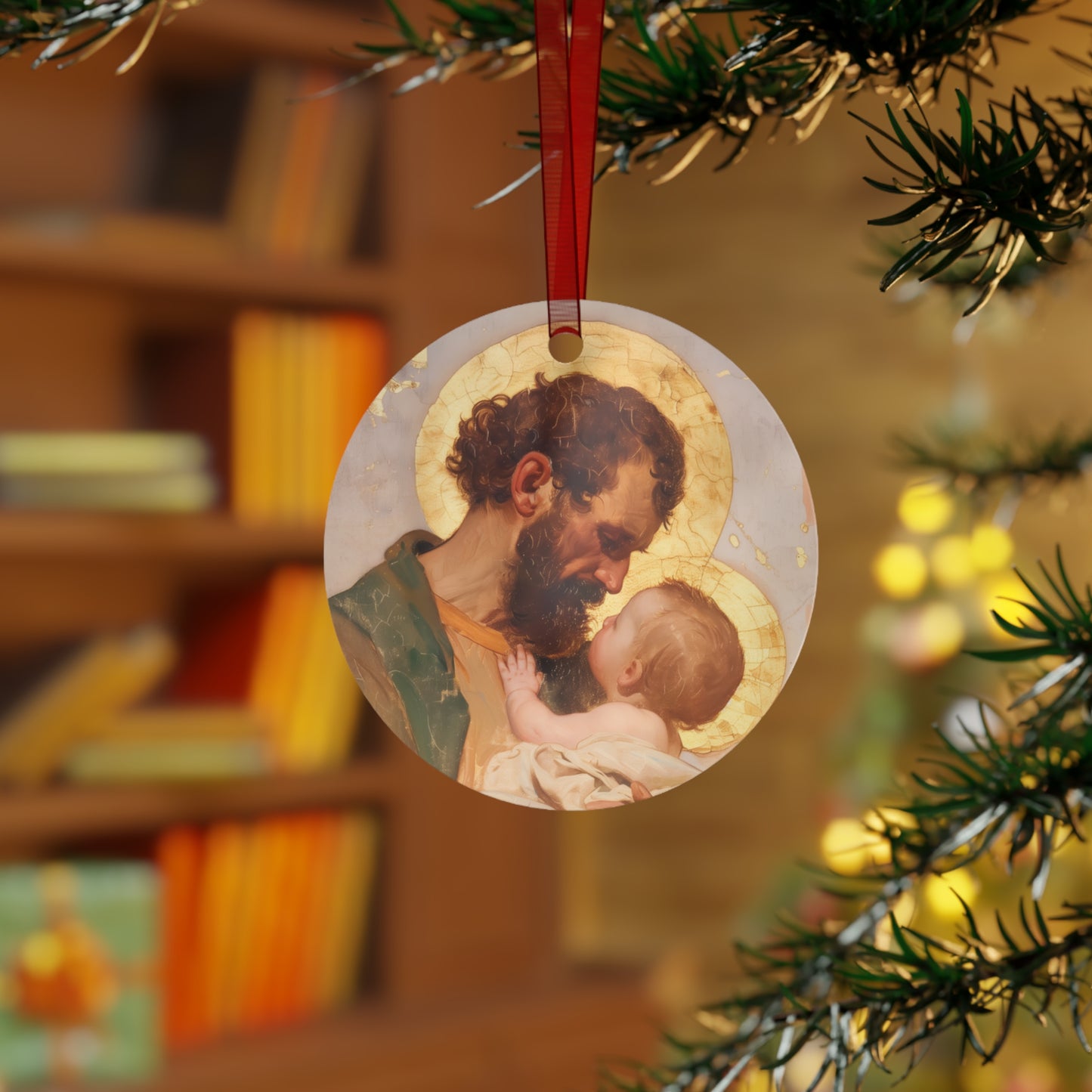 Saint Joseph, Pillar of the Holy Family - Ornament - Religious Holiday Christmas Ornament and Keepsake - Double sided