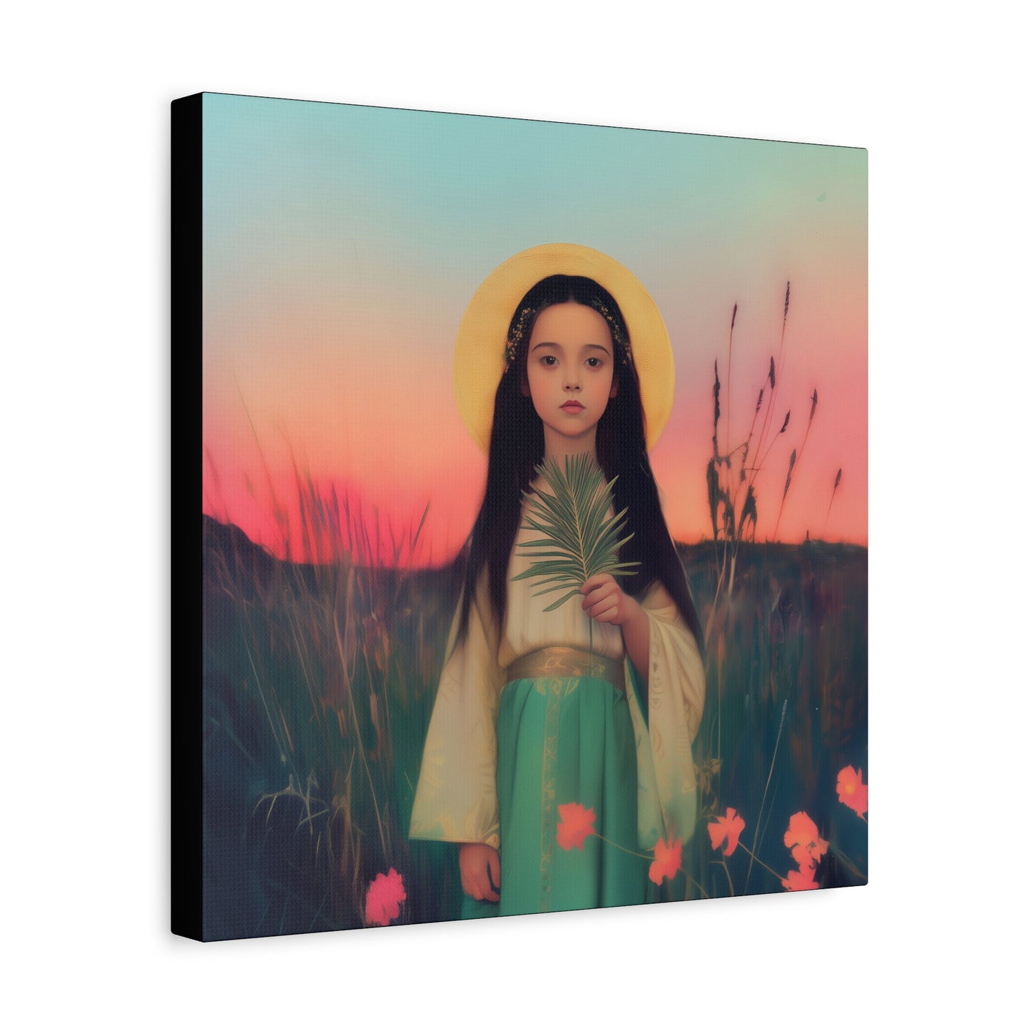 Saint Charity - Multiple Sizes - Catholic Home art - Museum Wrapped Canvas - Sanctified Souls Print - Martyr Saint
