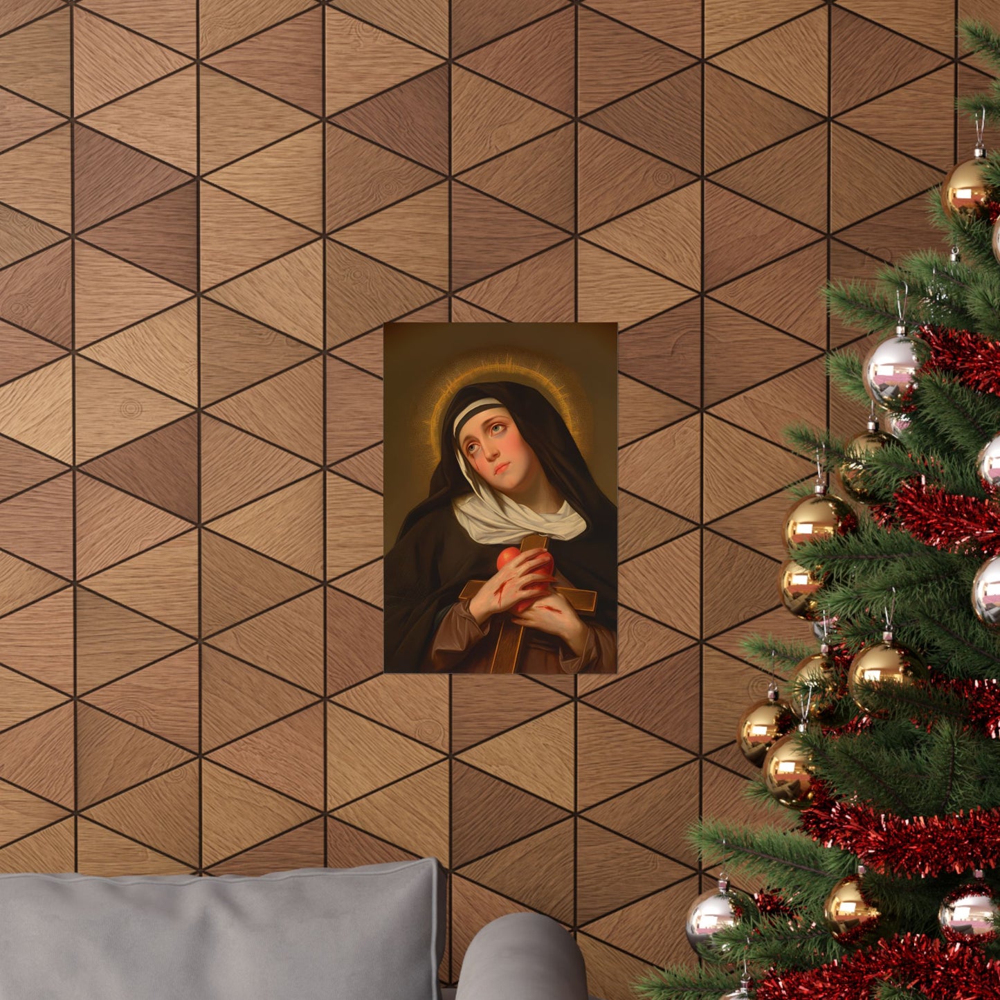 Saint Veronica Giuliani - Sanctified Souls Print - Multiple Sizes - Premium Posters - Catholic Art - Christian painting