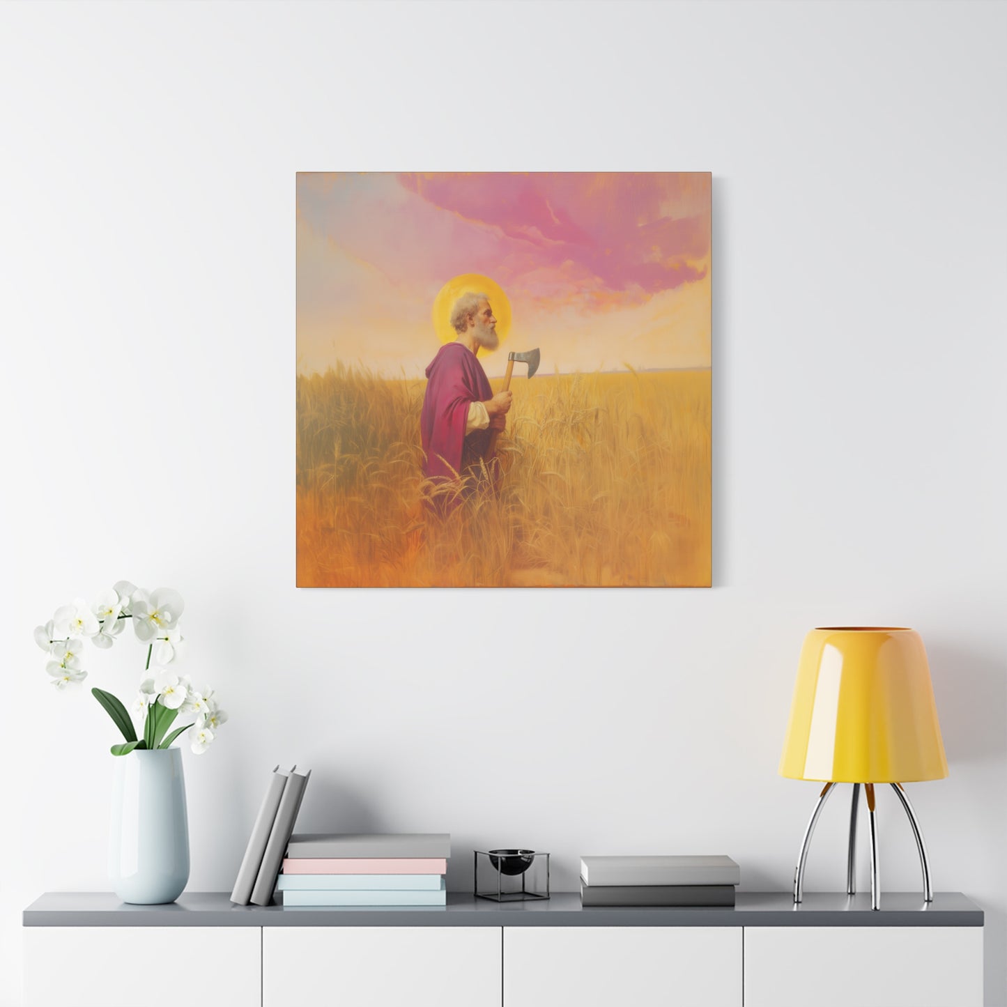 Saint Matthias - Museum Wrapped Canvas - Sanctified Souls Print - Religious Art for your Home - Catholic Patron Saint Art