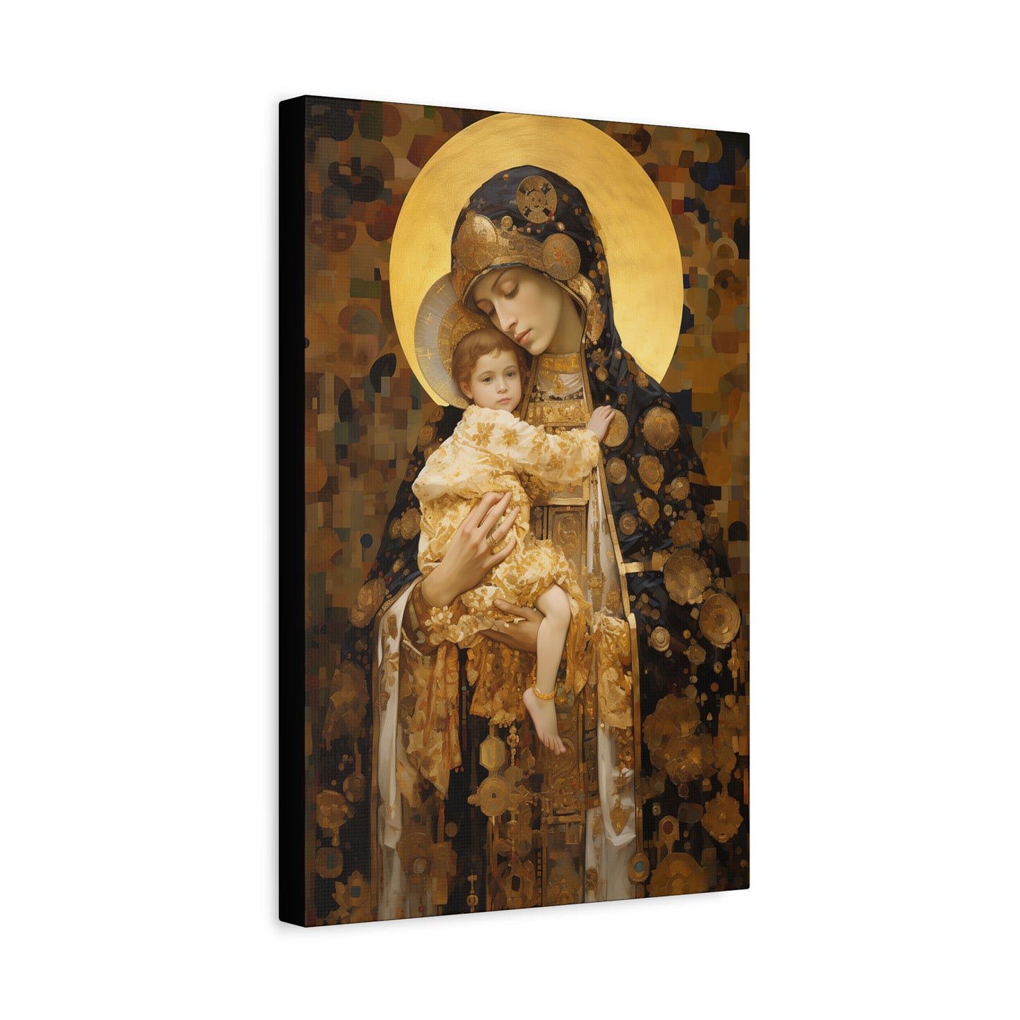 The Light of Love - Museum Wrapped Canvas - Sanctified Souls Print - Religious Art for your Home - The Virgin Mary and The Christ Child
