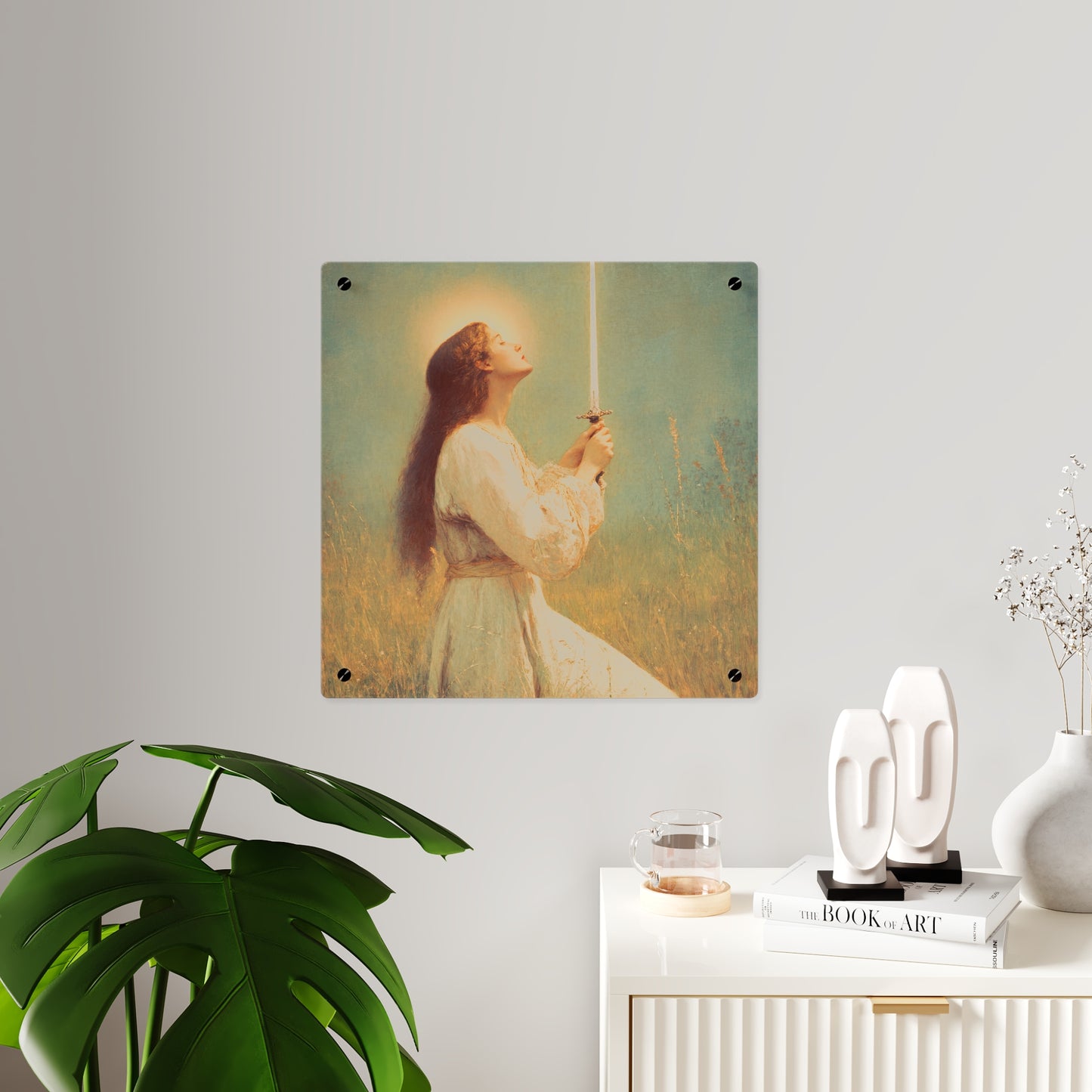 Saint Joan of Arc Wall Art Panel - Ready to Hang Acrylic Print - Catholic Saint Art - Patron Saint Print - No Frame needed