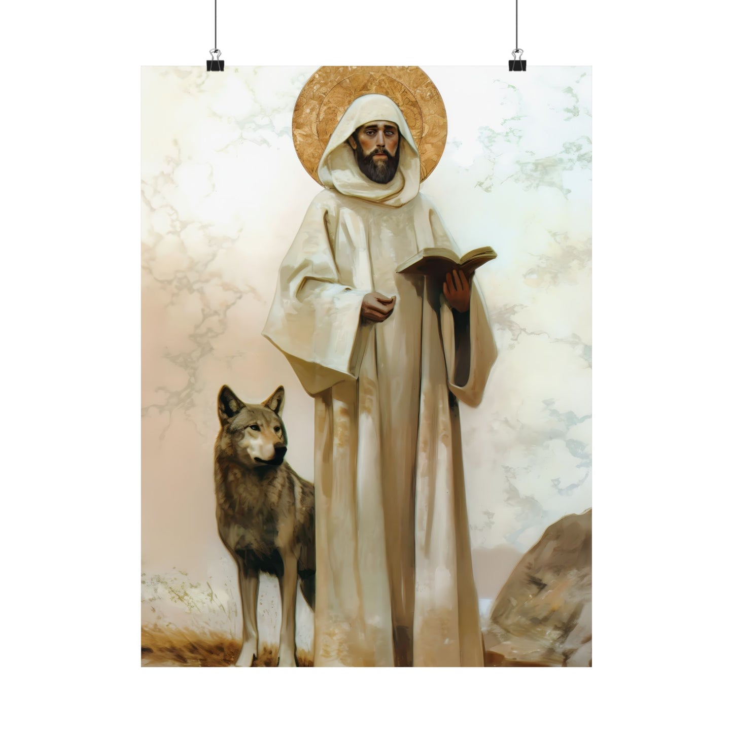 Saint William of Vercelli Poster Print - Sanctified Souls Print - Multiple Sizes - Premium Posters - Catholic Art for your home