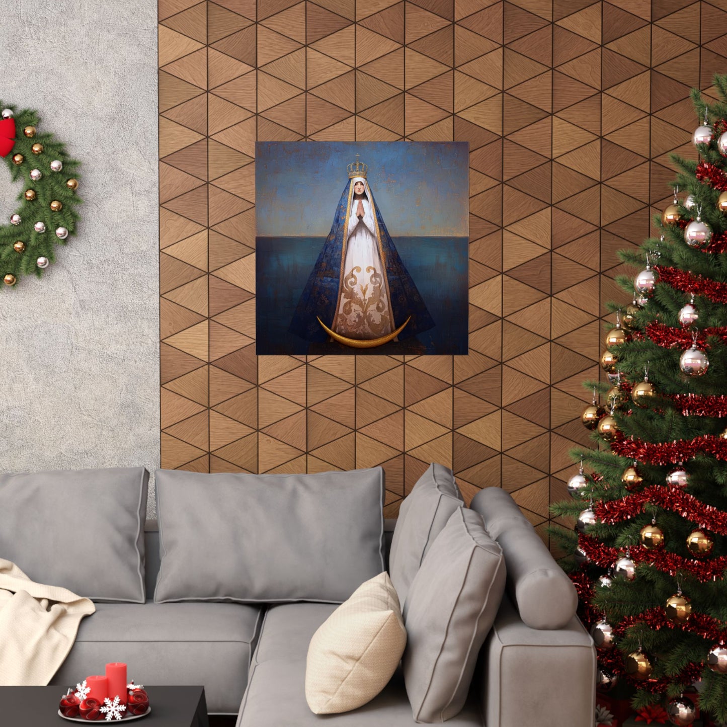 Virgen del Valle - Mother Mary - Virgin of the Valley - Marian Art - Sanctified Souls Print - Multiple Sizes - Premium Vertical Posters