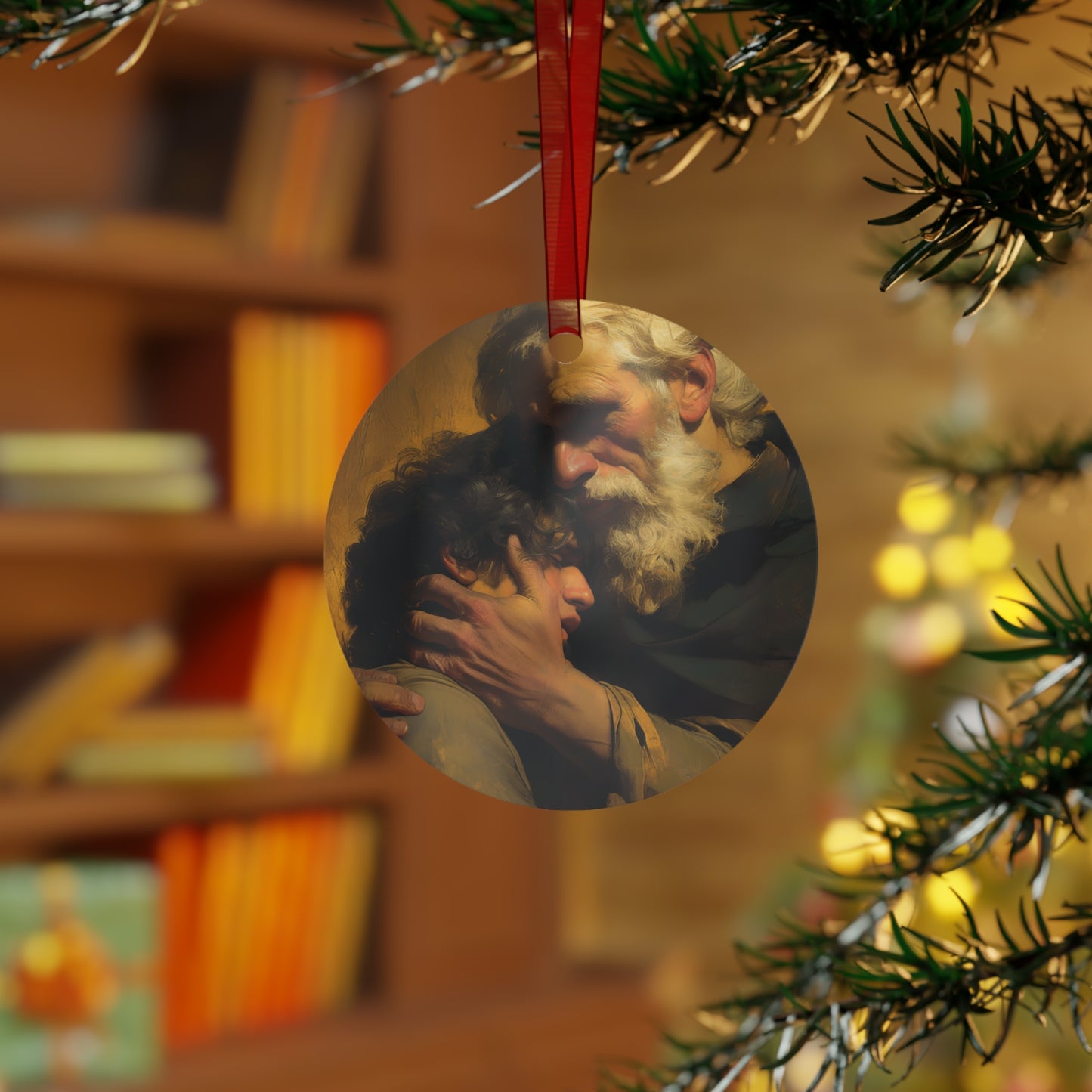 The Return of the Prodigal Son - Metal Ornament - Religious Holiday Christmas Ornament and Keepsake