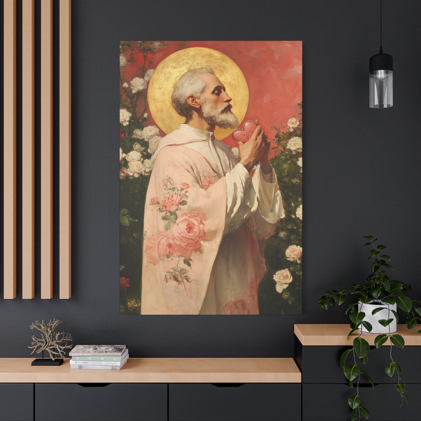 Saint Valentine - Multiple Sizes - Catholic Home art - Museum Wrapped Canvas - Sanctified Souls Print - Catholic Saint Art