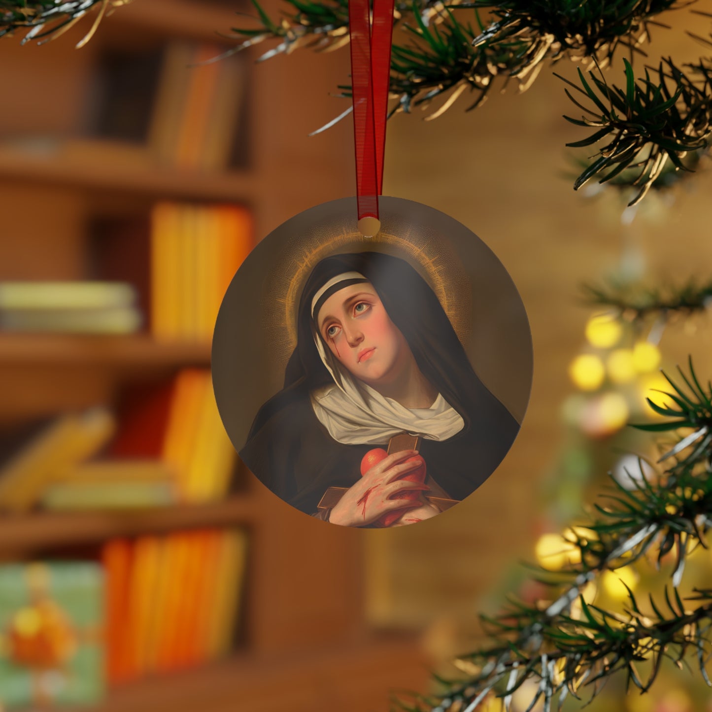 Saint Veronica Giuliani Metal Ornament - Religious Holiday Christmas Ornament and Keepsake - Catholic Keepsake