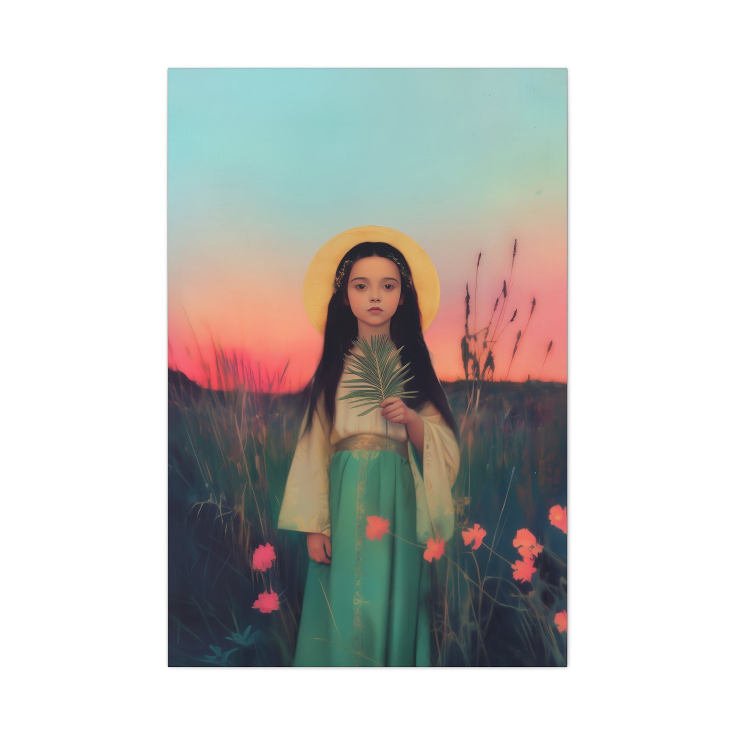 Saint Charity - Multiple Sizes - Catholic Home art - Museum Wrapped Canvas - Sanctified Souls Print - Martyr Saint