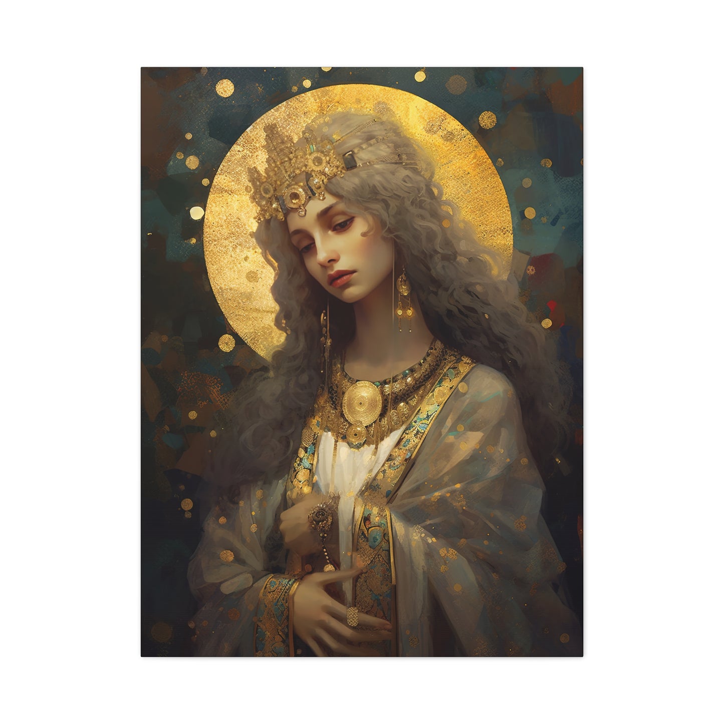 Saint Catherine of Alexandra - Museum Wrapped Canvas - Sanctified Souls Print - Religious Art for your Home