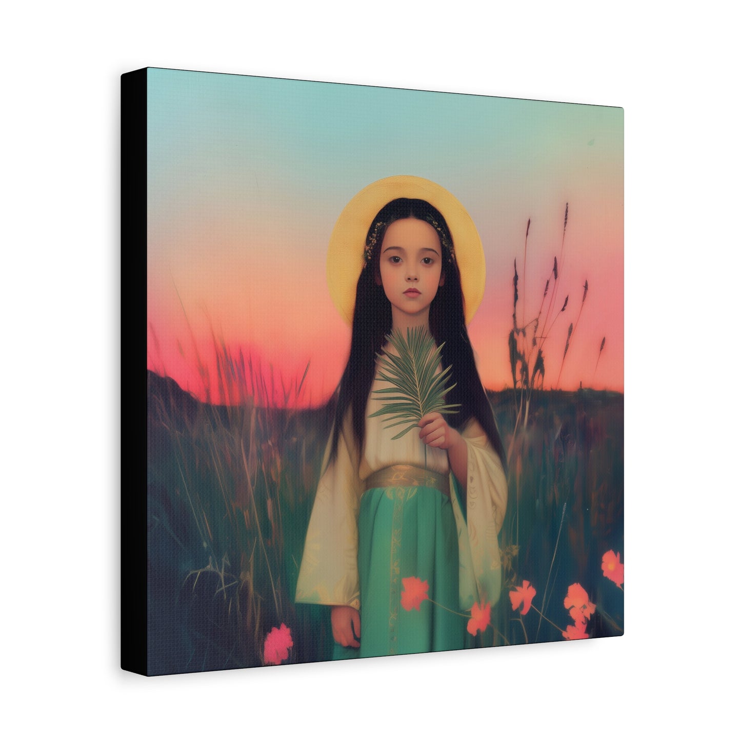 Saint Charity - Multiple Sizes - Catholic Home art - Museum Wrapped Canvas - Sanctified Souls Print - Martyr Saint