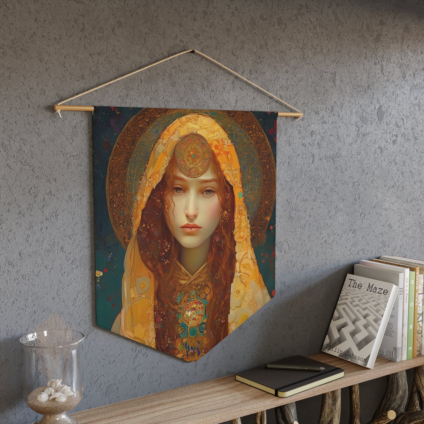 Saint Mary Magdalene Wall Banner / Wall Hanging / Religious art wall hanging - Religious Art - Prayer room - Catholic Art - 18" x 21"