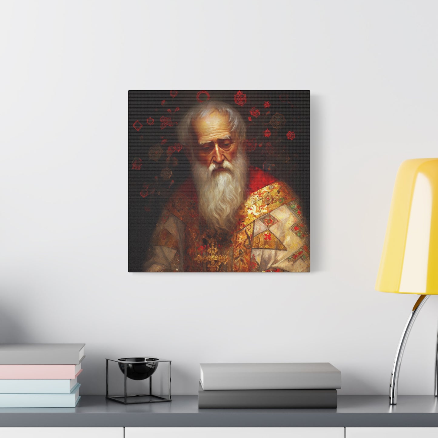 Saint Nicholas - Museum Wrapped Canvas - Sanctified Souls Print - Religious Art for your Home - Father Christmas - Catholic Christmas