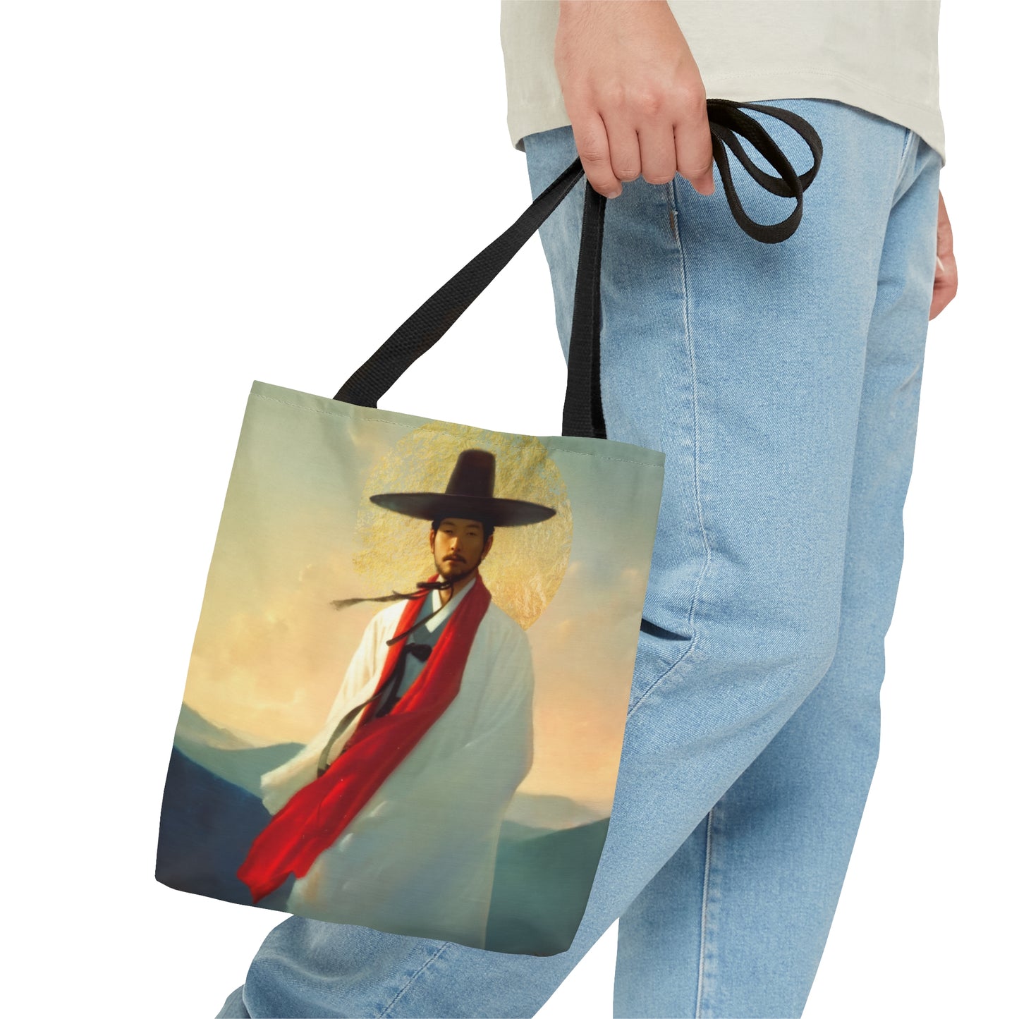 Saint Andrew Kim Taegon - Tote Bag - Large Medium Small Faith Art Bag - Bible Study Faith Purse - Double Sided Prayer Tote - Catholic Saint